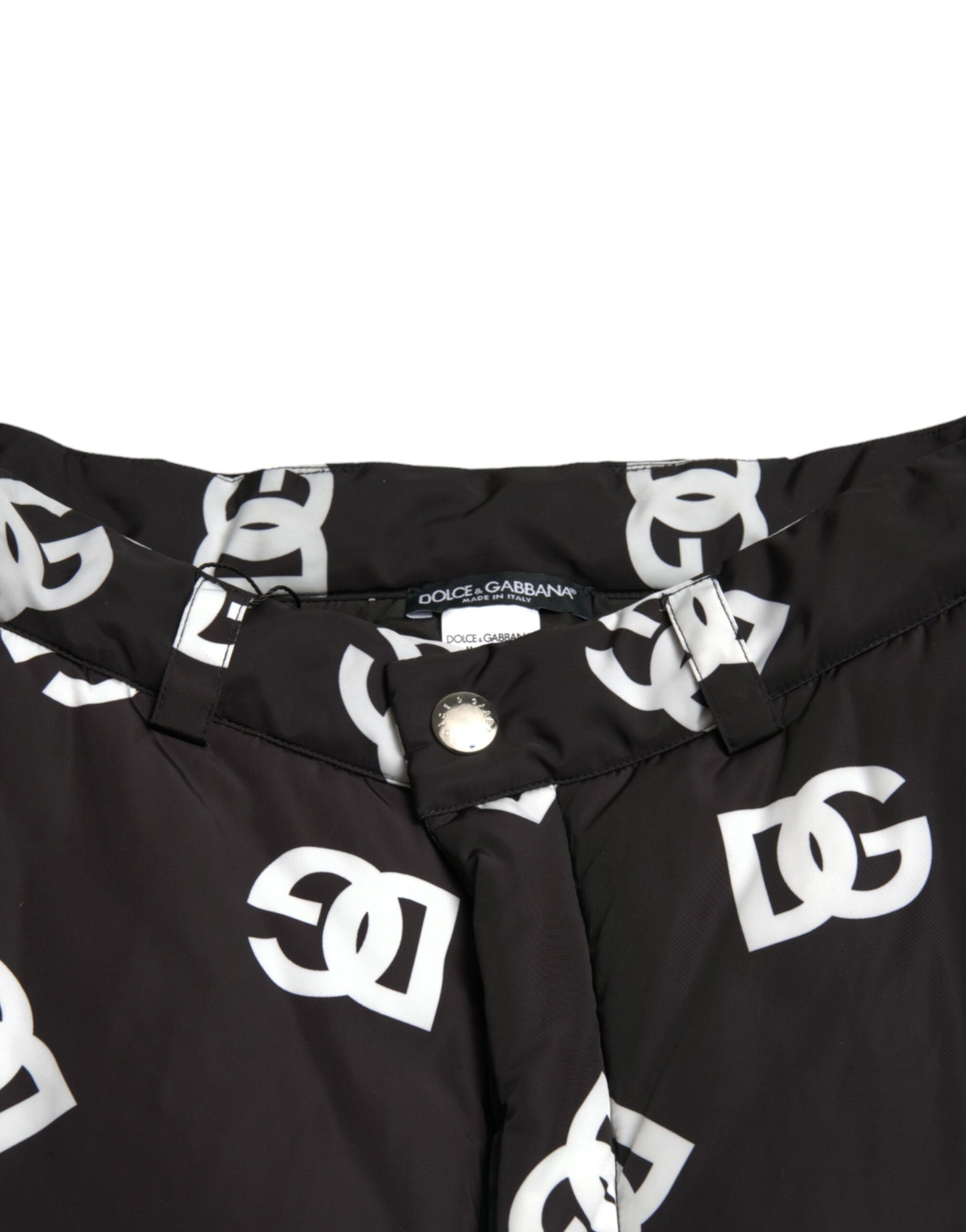 Dolce & Gabbana Black Logo DG Print Wide Leg Pants Dolce & Gabbana