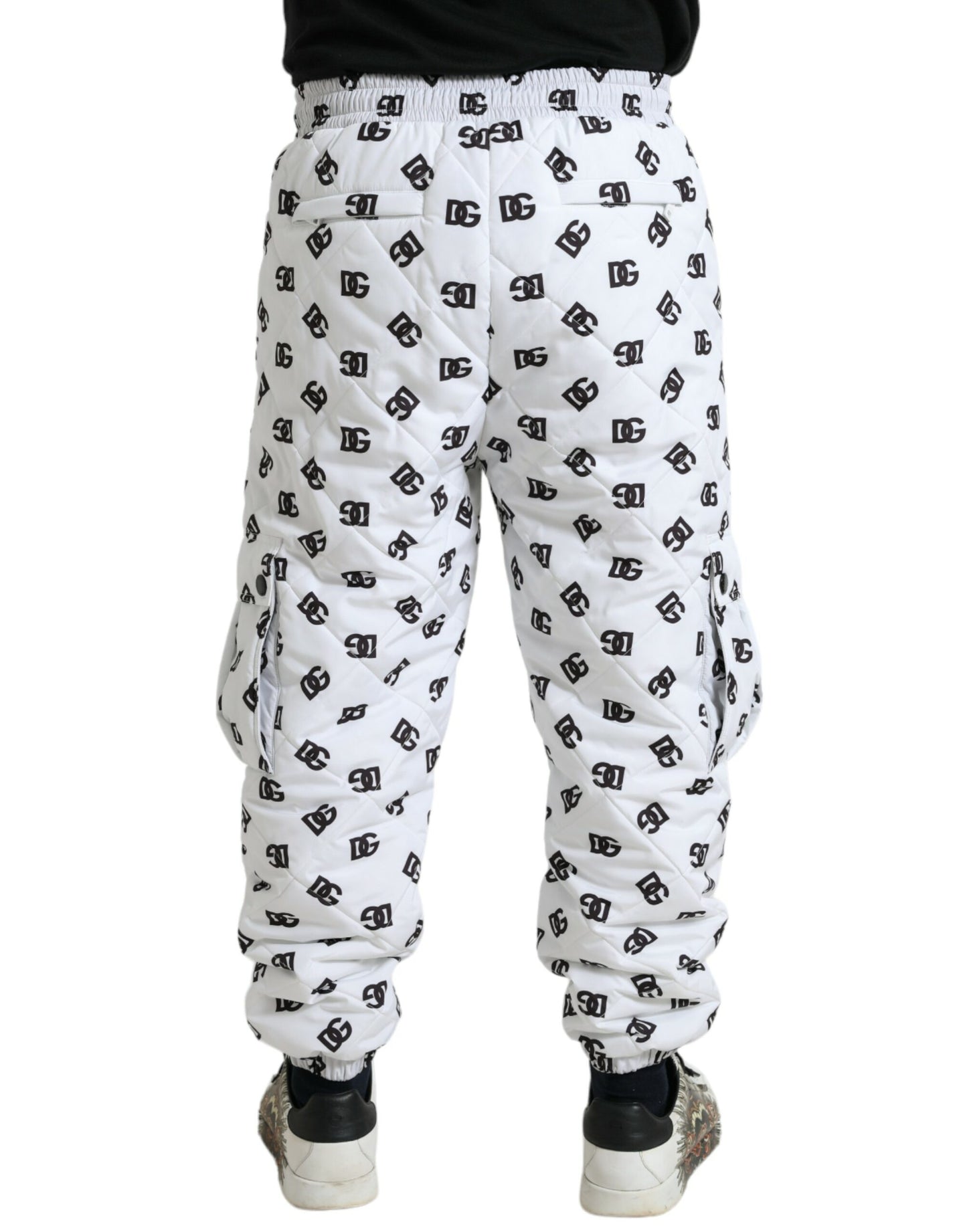 Dolce & Gabbana White Logo DG Print Men Jogger Sweatpants Pants Dolce & Gabbana