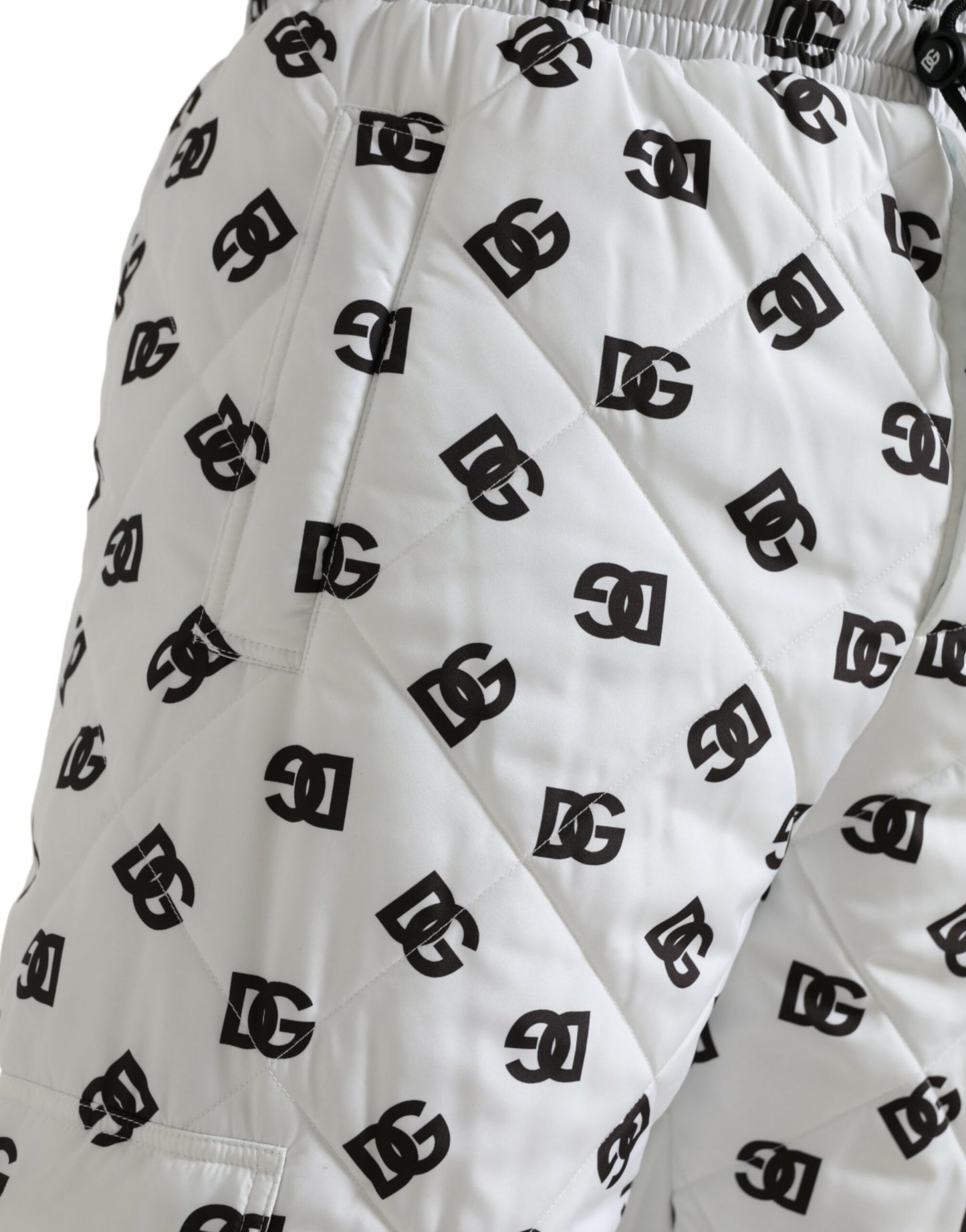 Dolce & Gabbana White Logo DG Print Men Jogger Sweatpants Pants Dolce & Gabbana