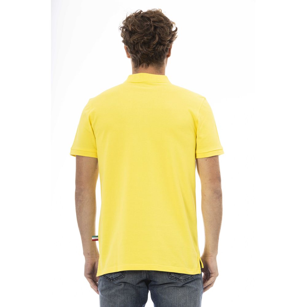 Baldinini Trend Yellow Cotton Men Polo Shirt Baldinini Trend