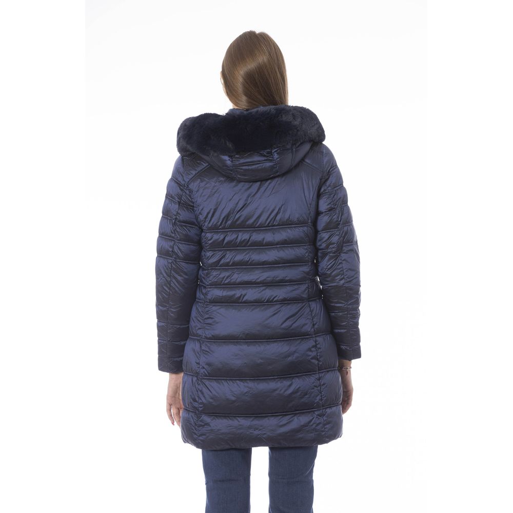 Baldinini Trend Light Blue Polyester Women Jacket Baldinini Trend