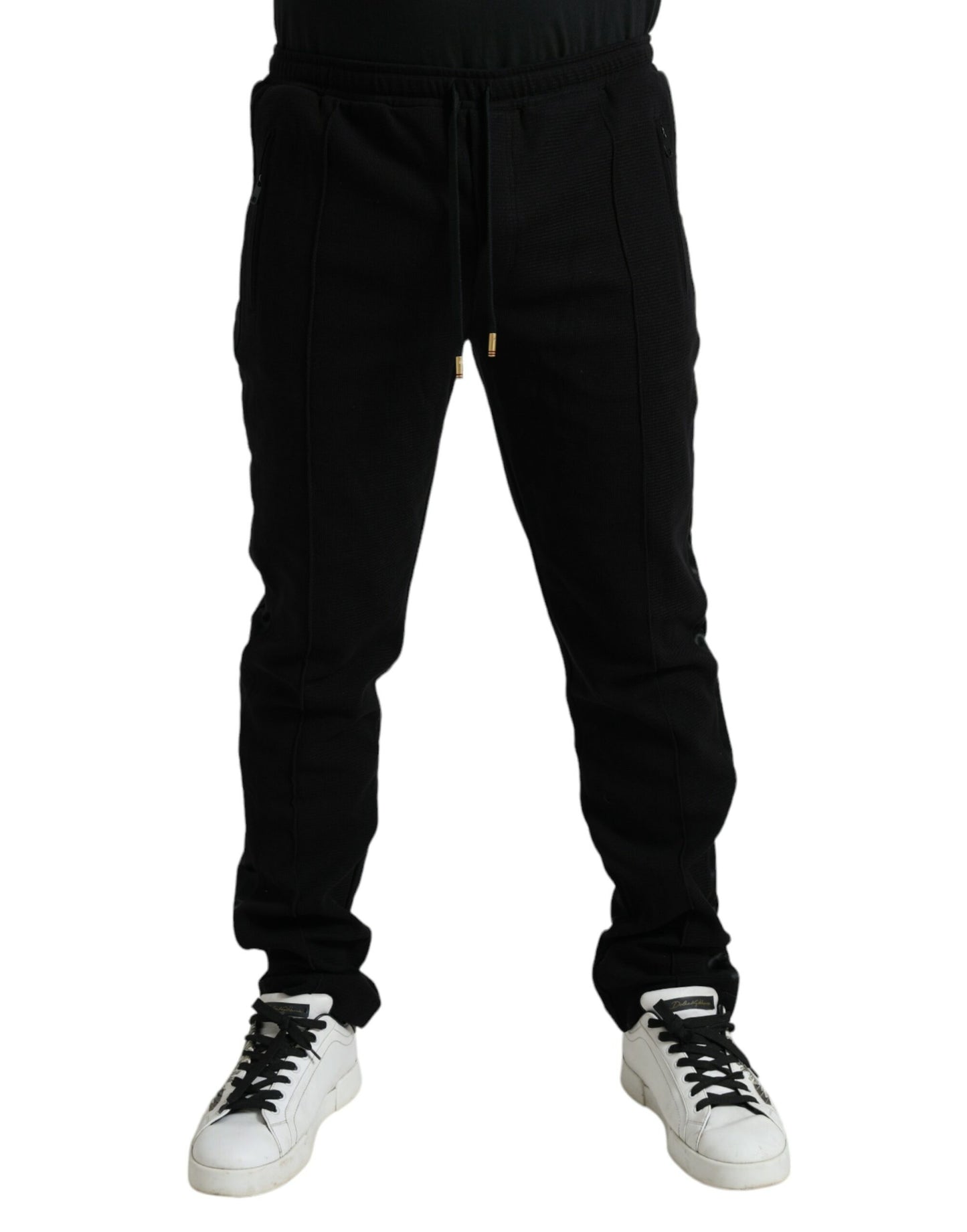 Dolce & Gabbana Black Cotton Blend Jogger Sweatpants Pants Dolce & Gabbana