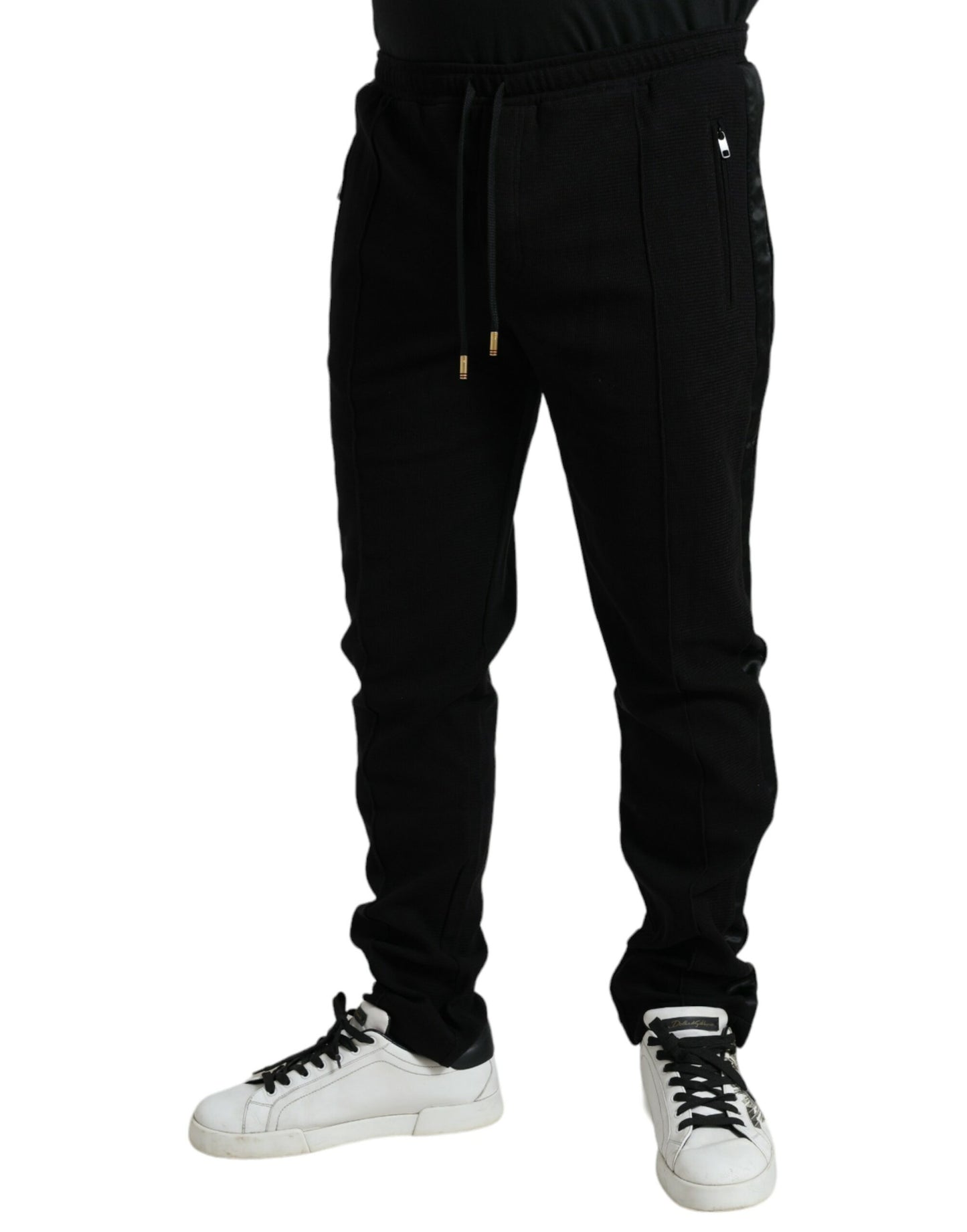 Dolce & Gabbana Black Cotton Blend Jogger Sweatpants Pants Dolce & Gabbana