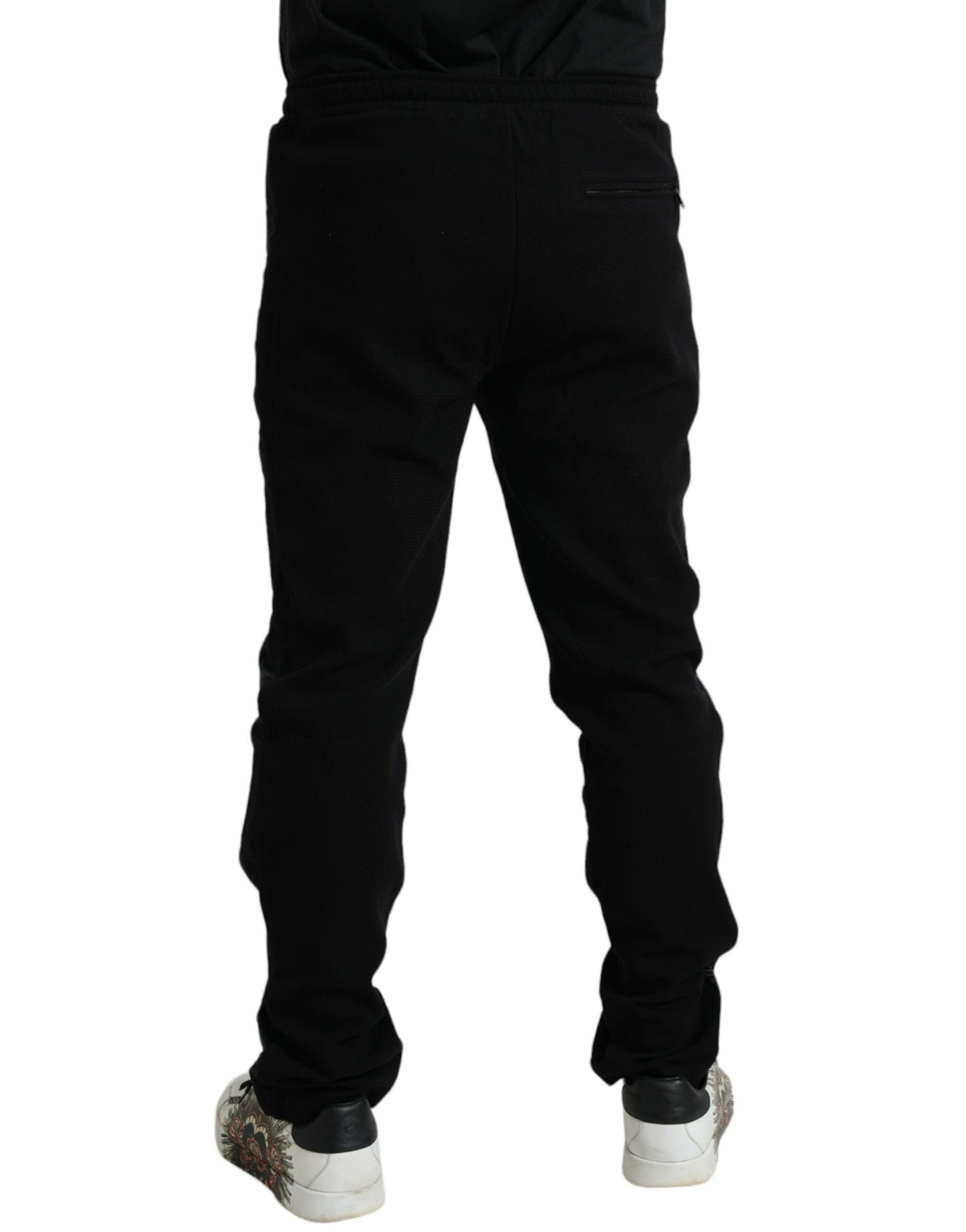 Dolce & Gabbana Black Cotton Blend Jogger Sweatpants Pants Dolce & Gabbana