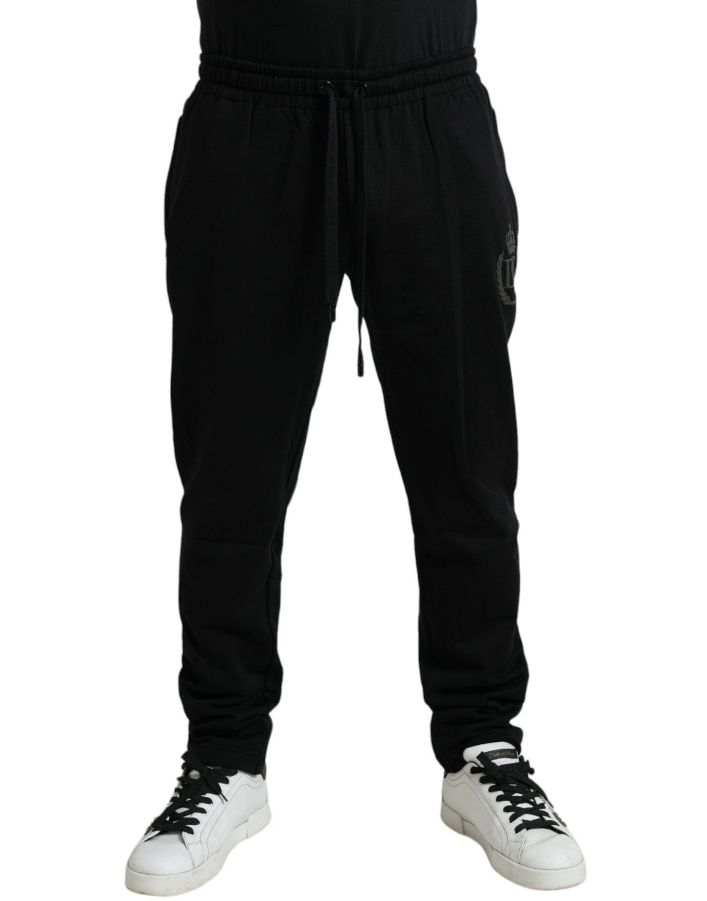 Dolce & Gabbana Black Cotton Logo Jogger Men Sweatpants Pants Dolce & Gabbana