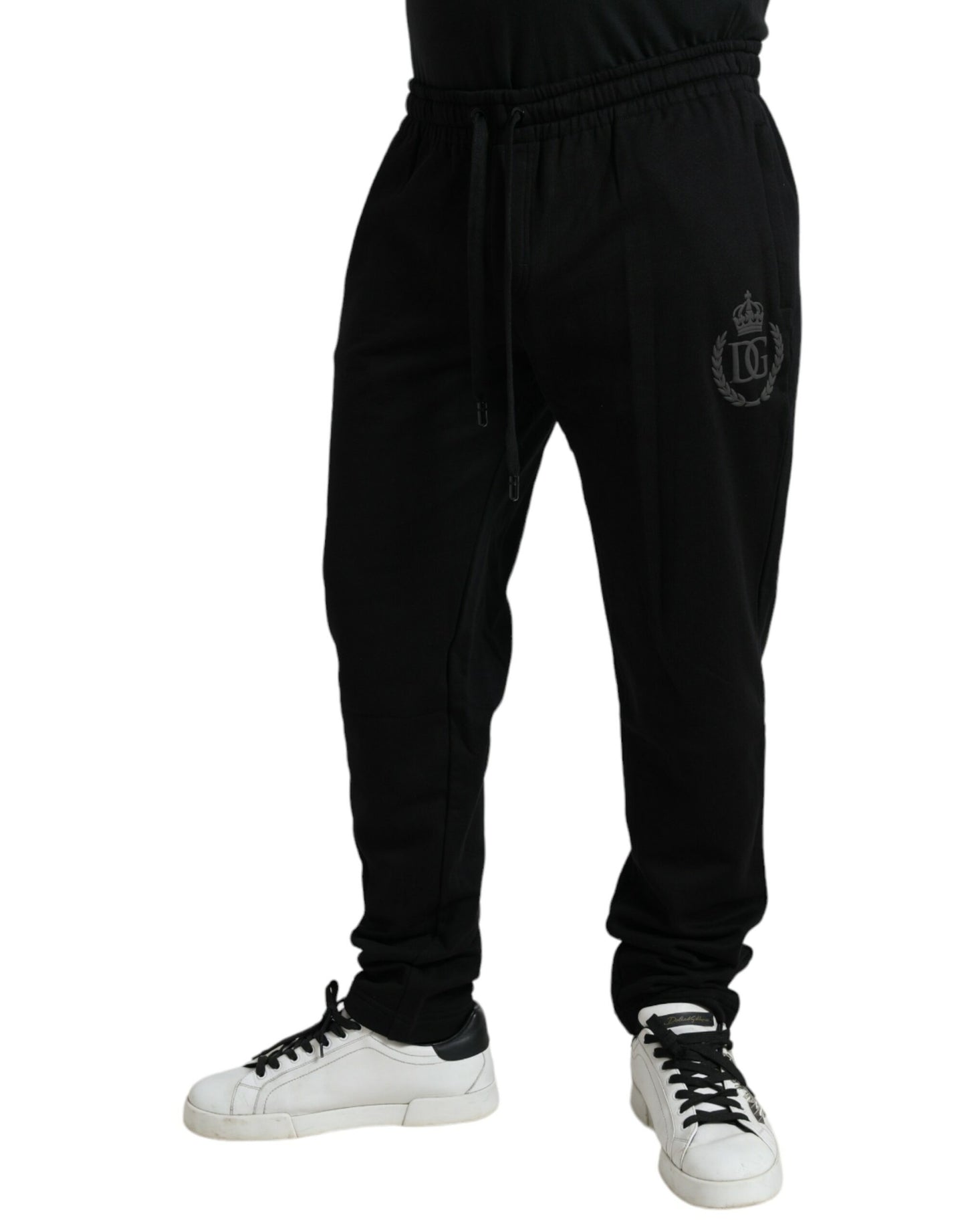 Dolce & Gabbana Black Cotton Logo Jogger Men Sweatpants Pants Dolce & Gabbana