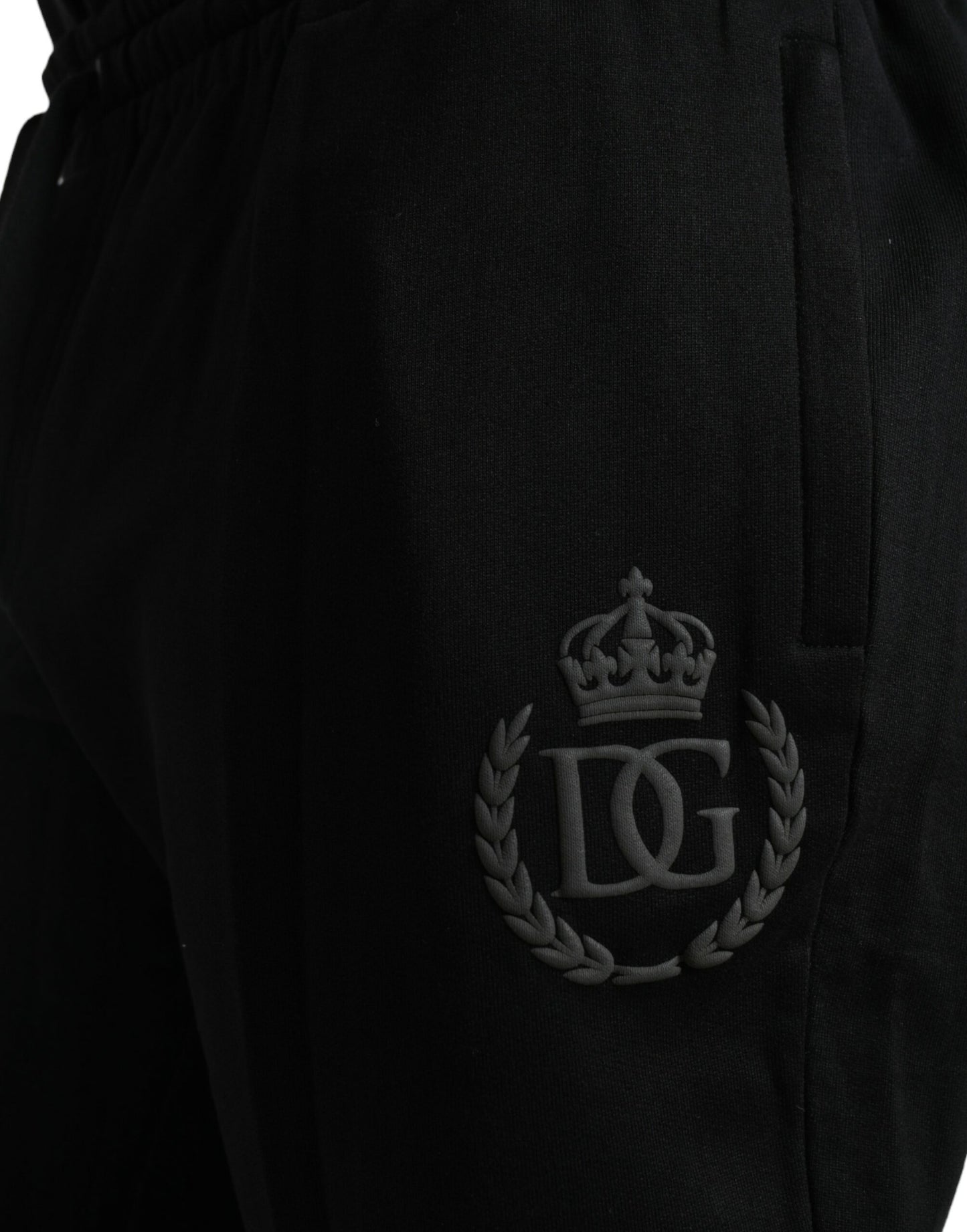 Dolce & Gabbana Black Cotton Logo Jogger Men Sweatpants Pants Dolce & Gabbana