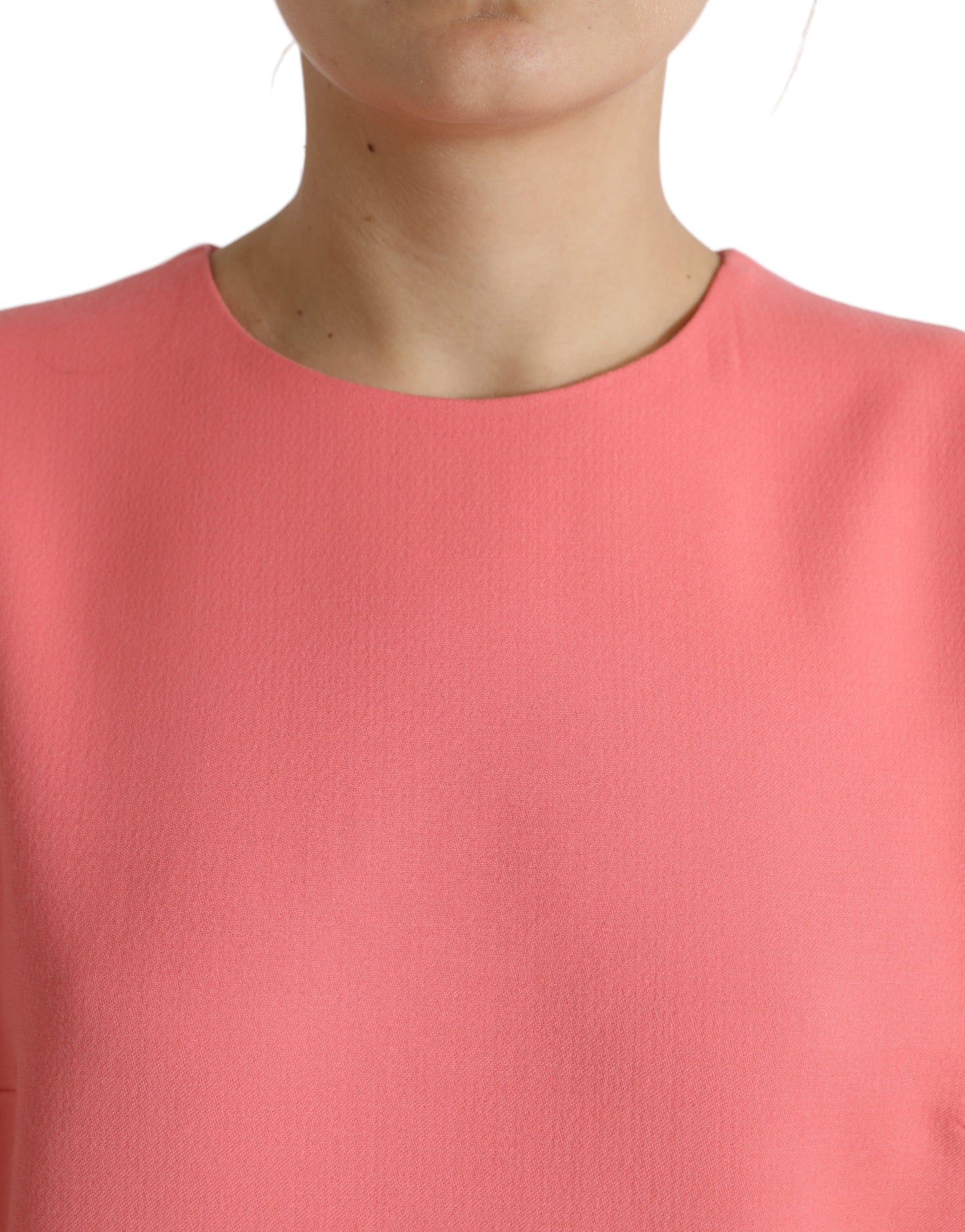 Dolce & Gabbana Pink Virgin Wool Sleeveless Mini Dress Dolce & Gabbana