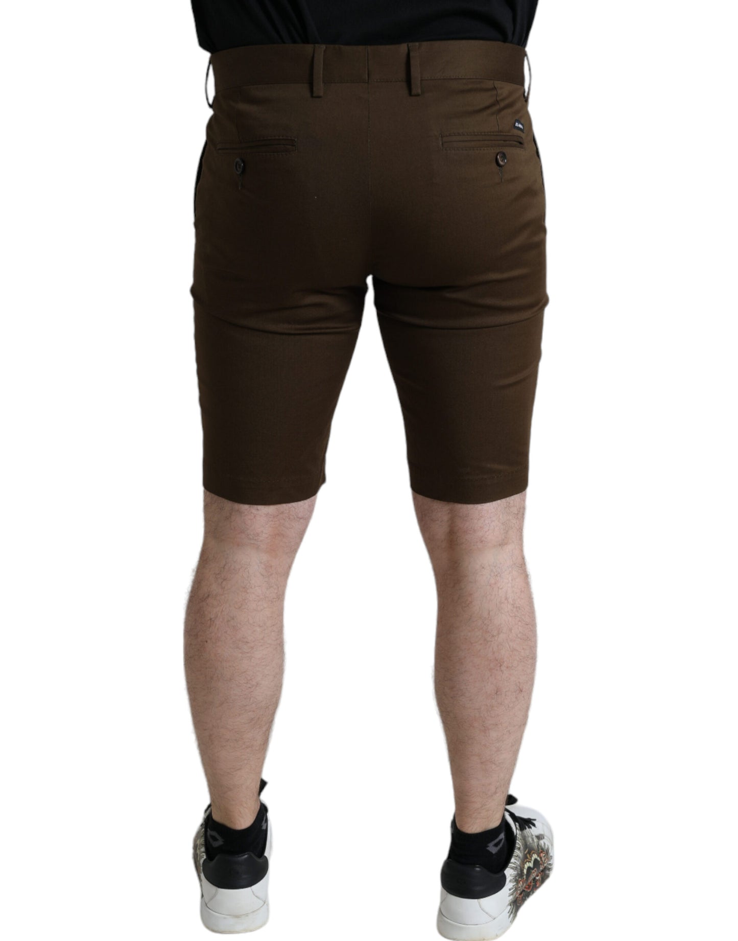 Dolce & Gabbana Brown Cotton Stretch Men Bermuda Shorts Dolce & Gabbana