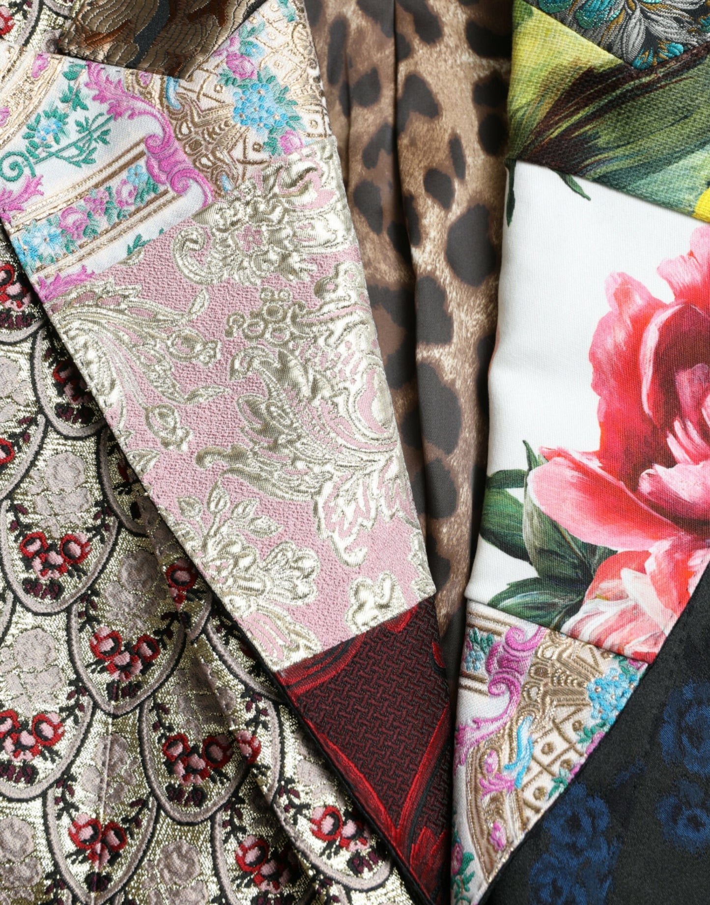 Dolce & Gabbana Multicolor Floral Patchwork Jacquard Jacket Dolce & Gabbana