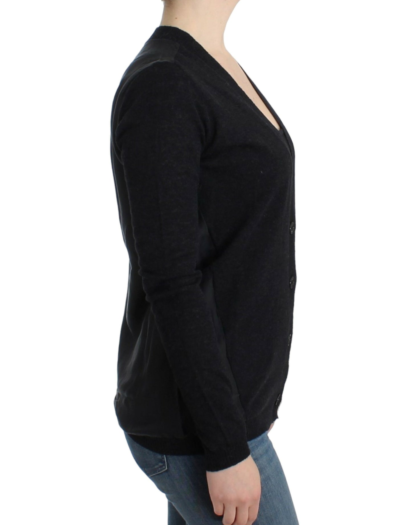 Costume National Gray wool alpaca cardigan Costume National
