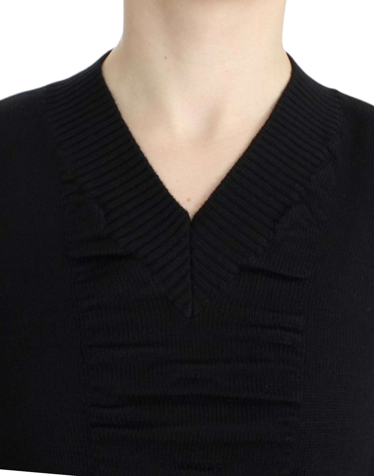 Costume National Black V-neck wool sweater Costume National