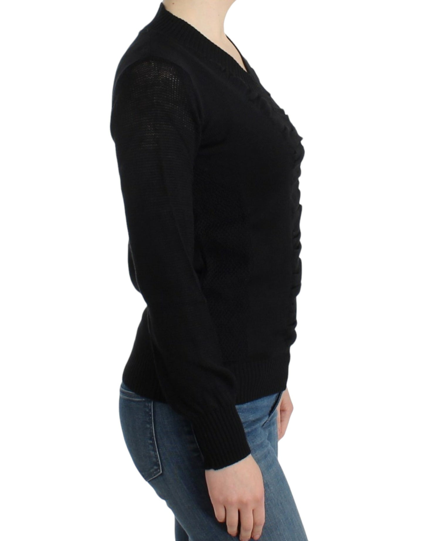 Costume National Black V-neck wool sweater Costume National