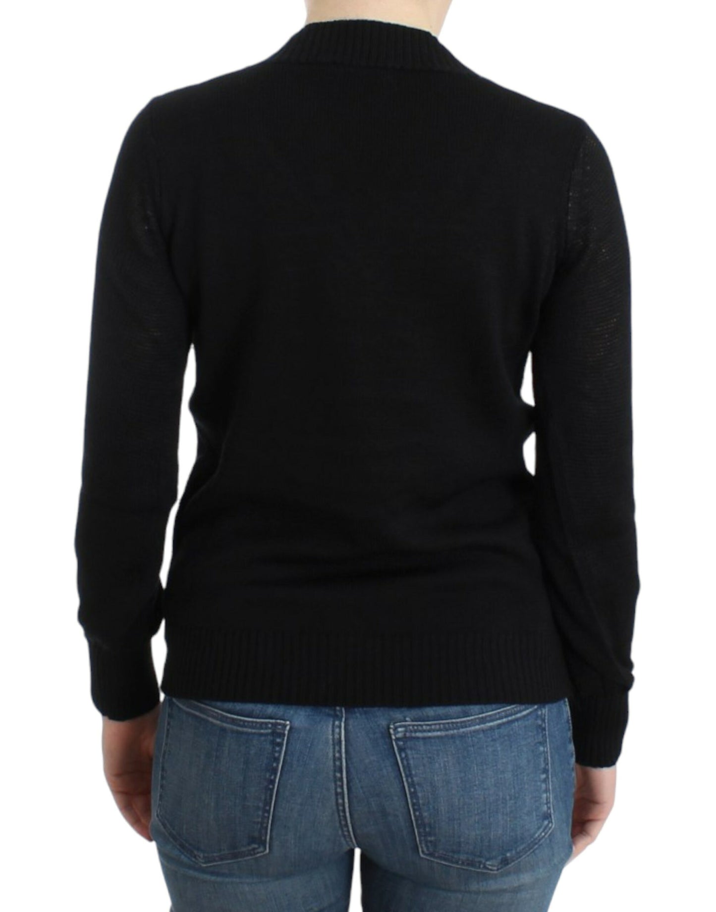Costume National Black V-neck wool sweater Costume National
