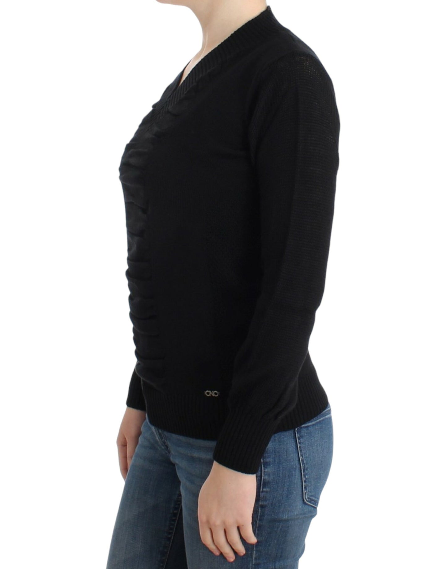 Costume National Black V-neck wool sweater Costume National