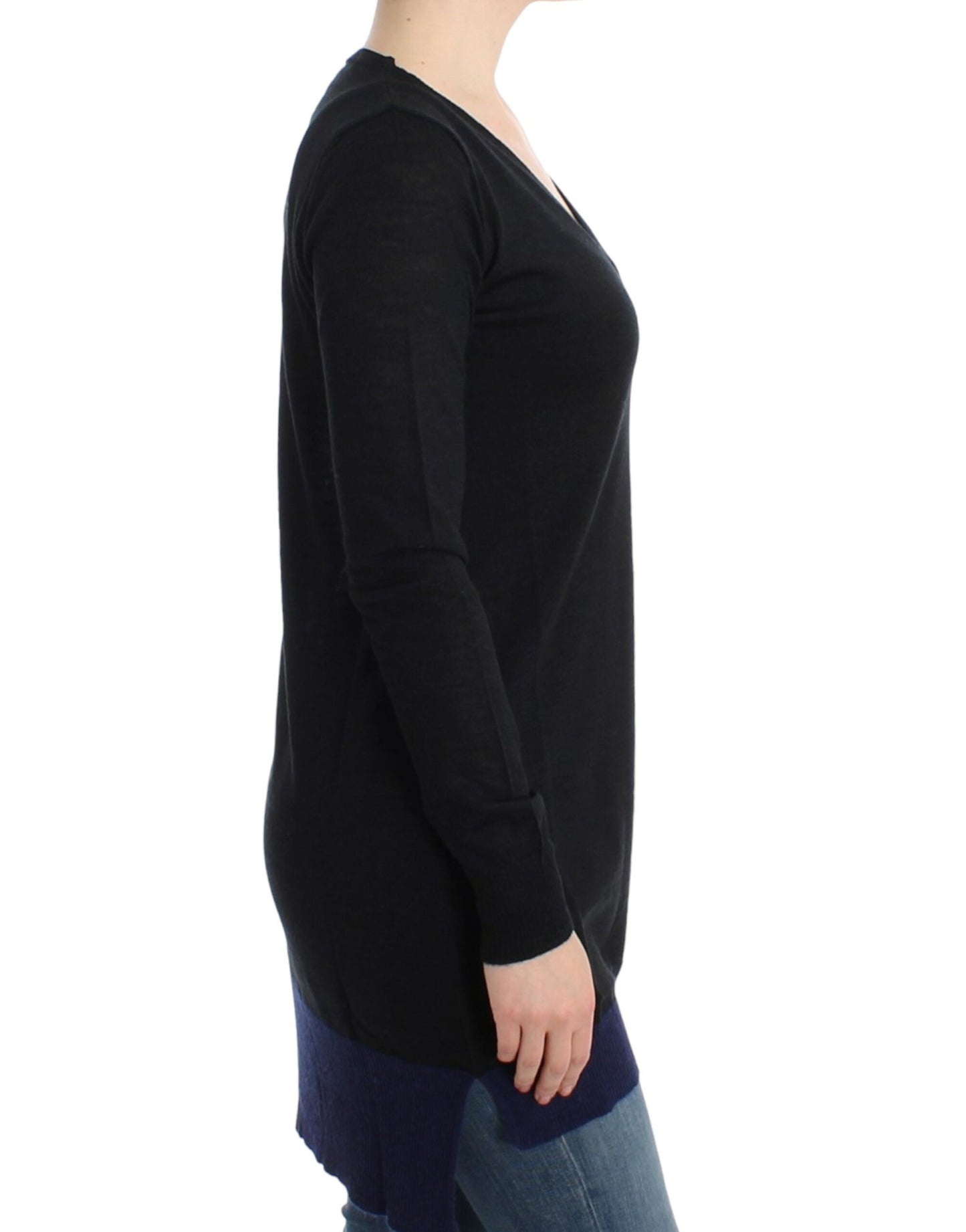 Costume National Black V-neck lightweight sweater Costume National