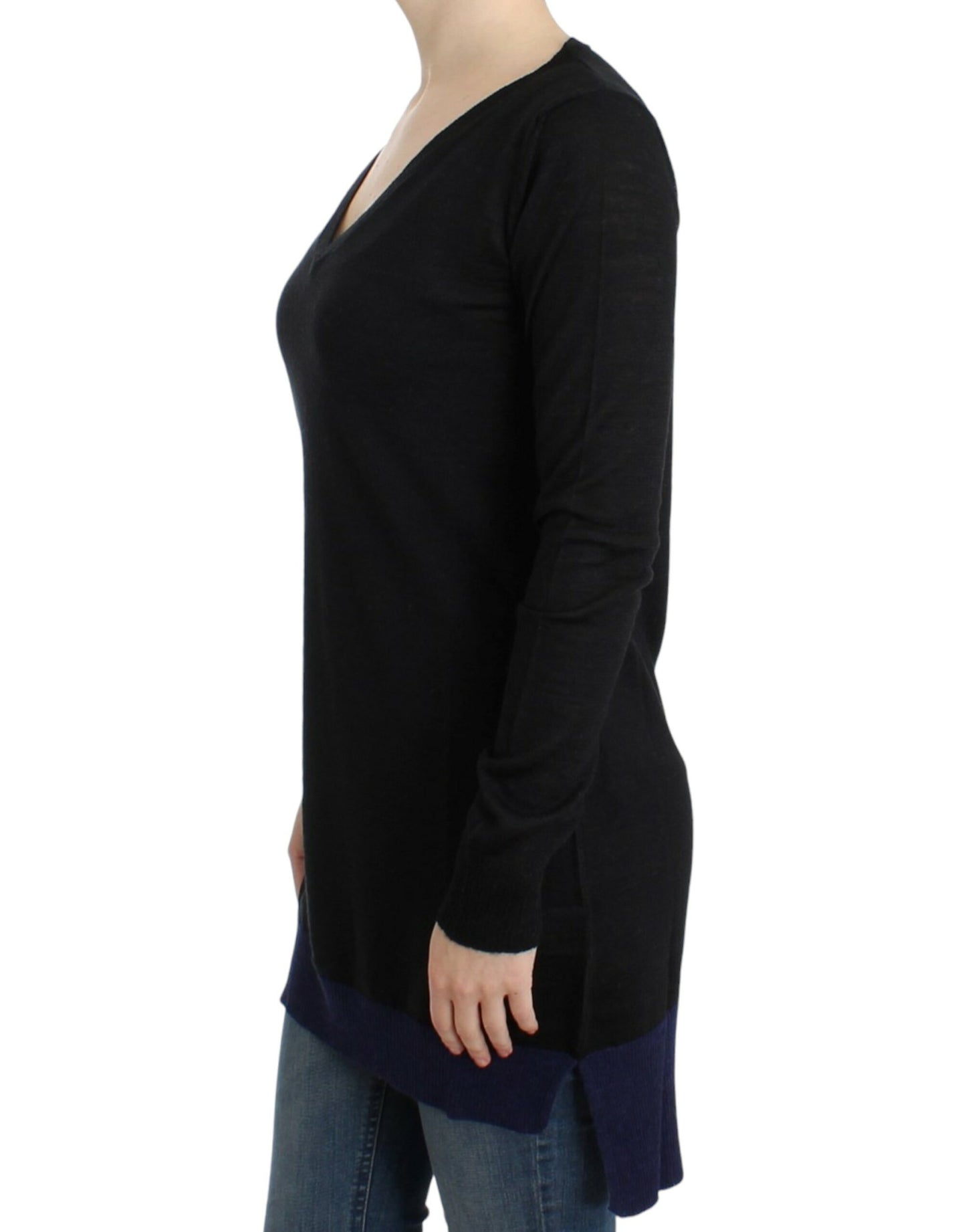 Costume National Black V-neck lightweight sweater Costume National