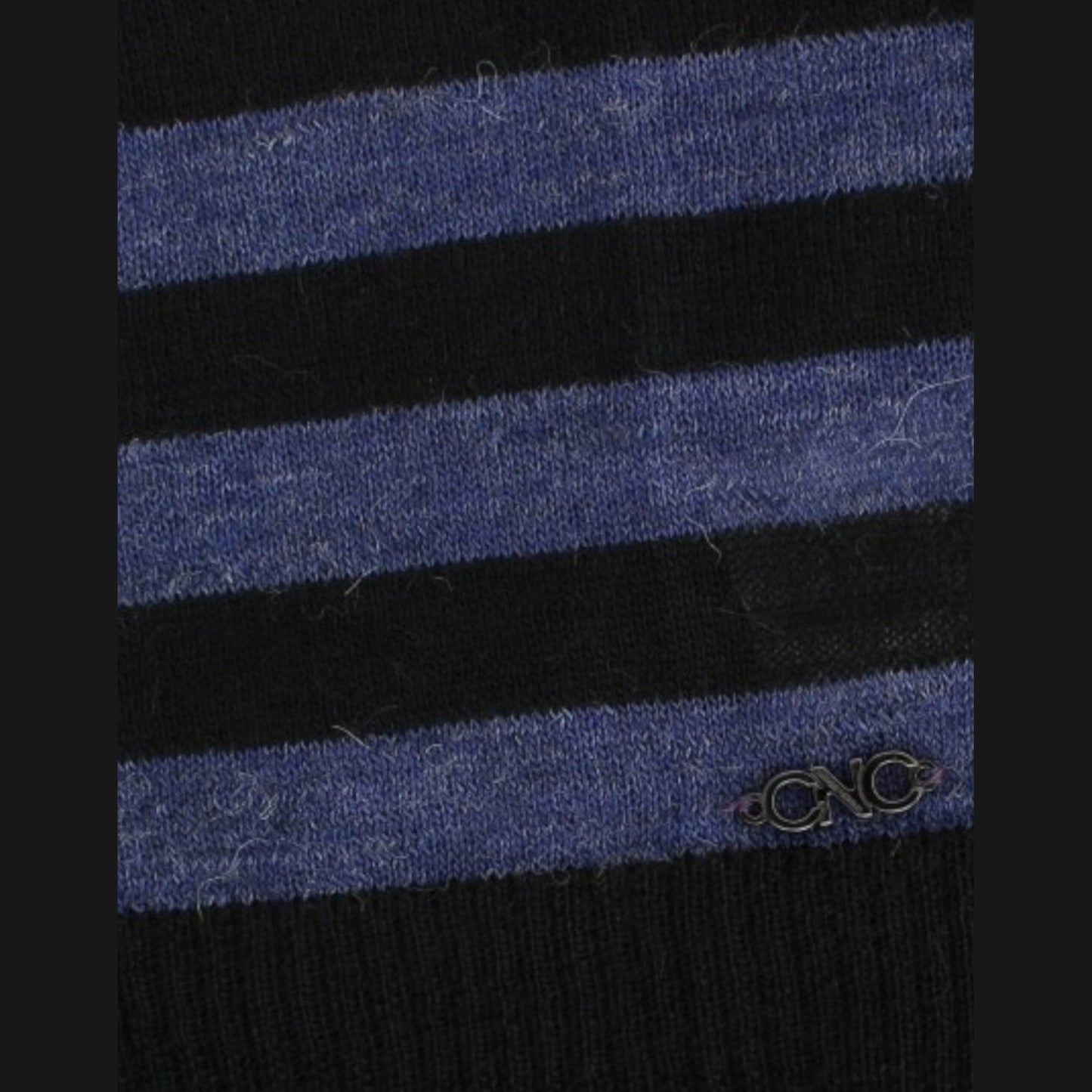 Costume National Black striped V-neck sweater Costume National