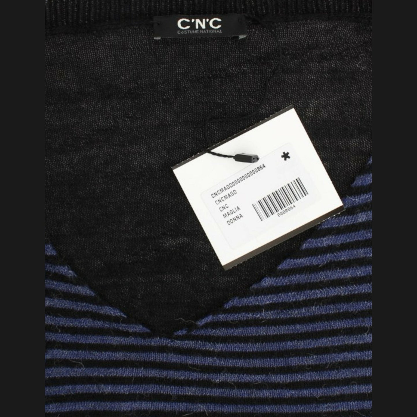 Costume National Black striped V-neck sweater Costume National