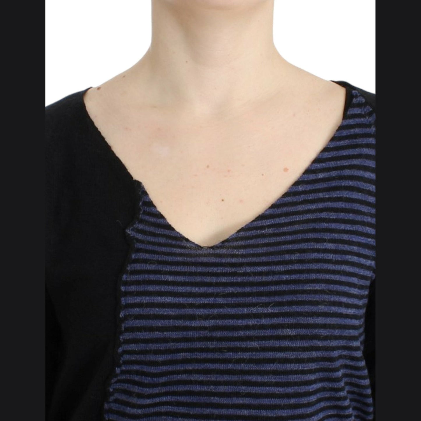 Costume National Black striped V-neck sweater Costume National