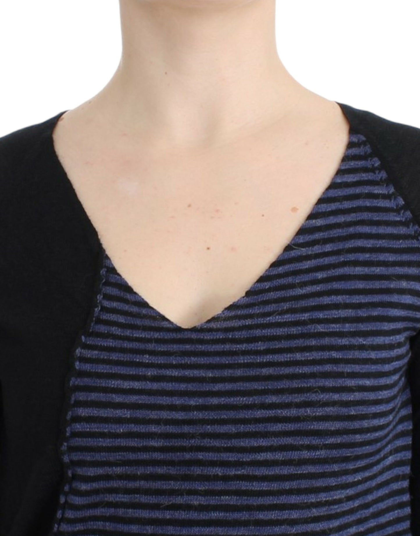Costume National Black striped V-neck sweater Costume National