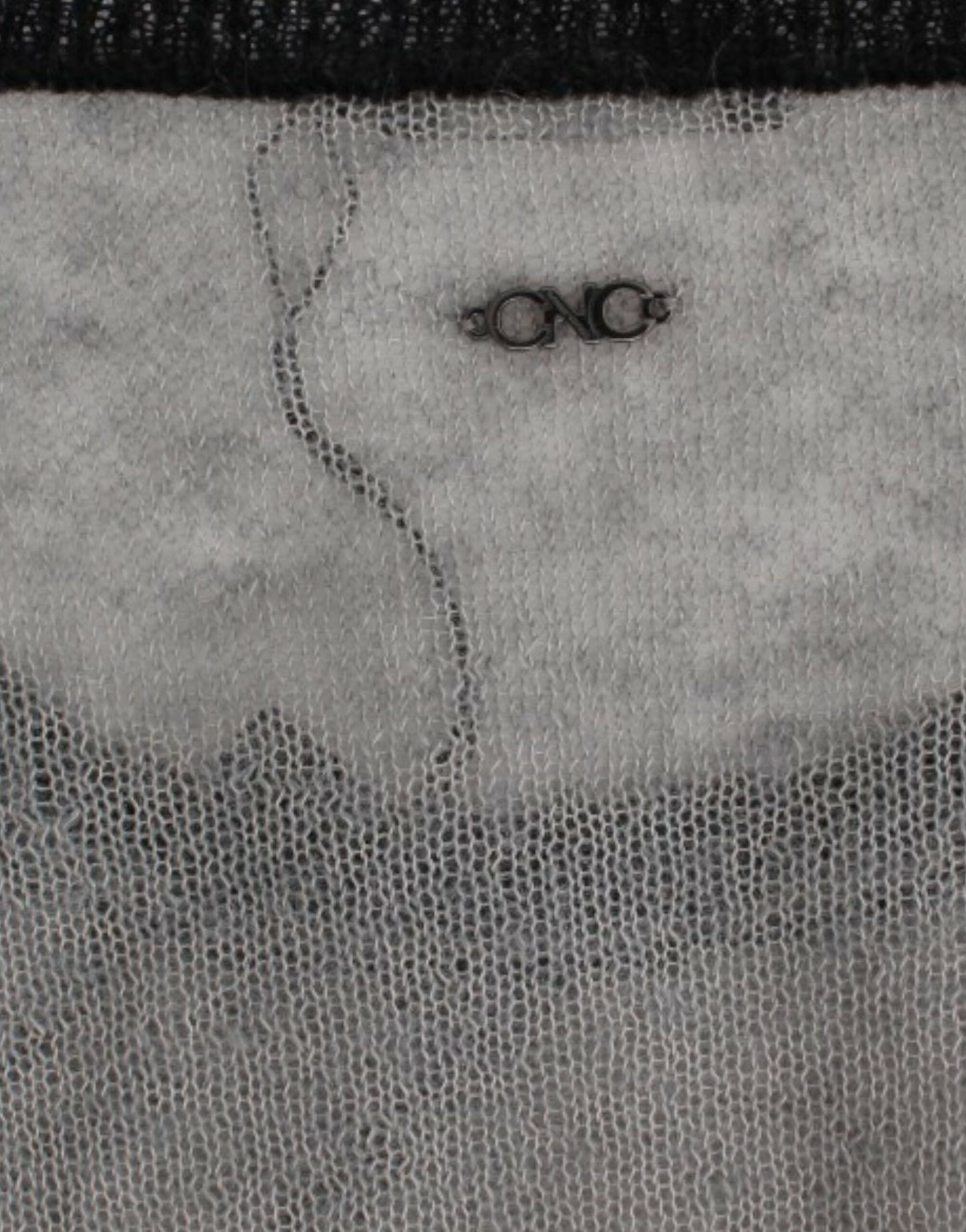 Costume National Gray embellished asymmetric sweater Costume National