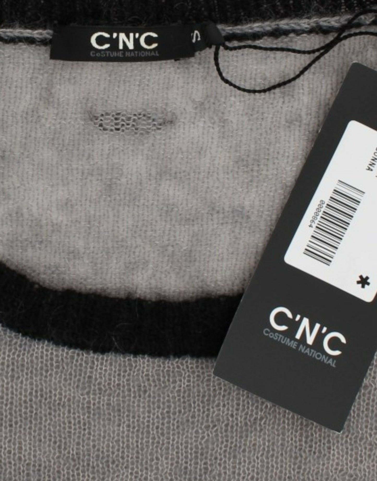 Costume National Gray embellished asymmetric sweater Costume National