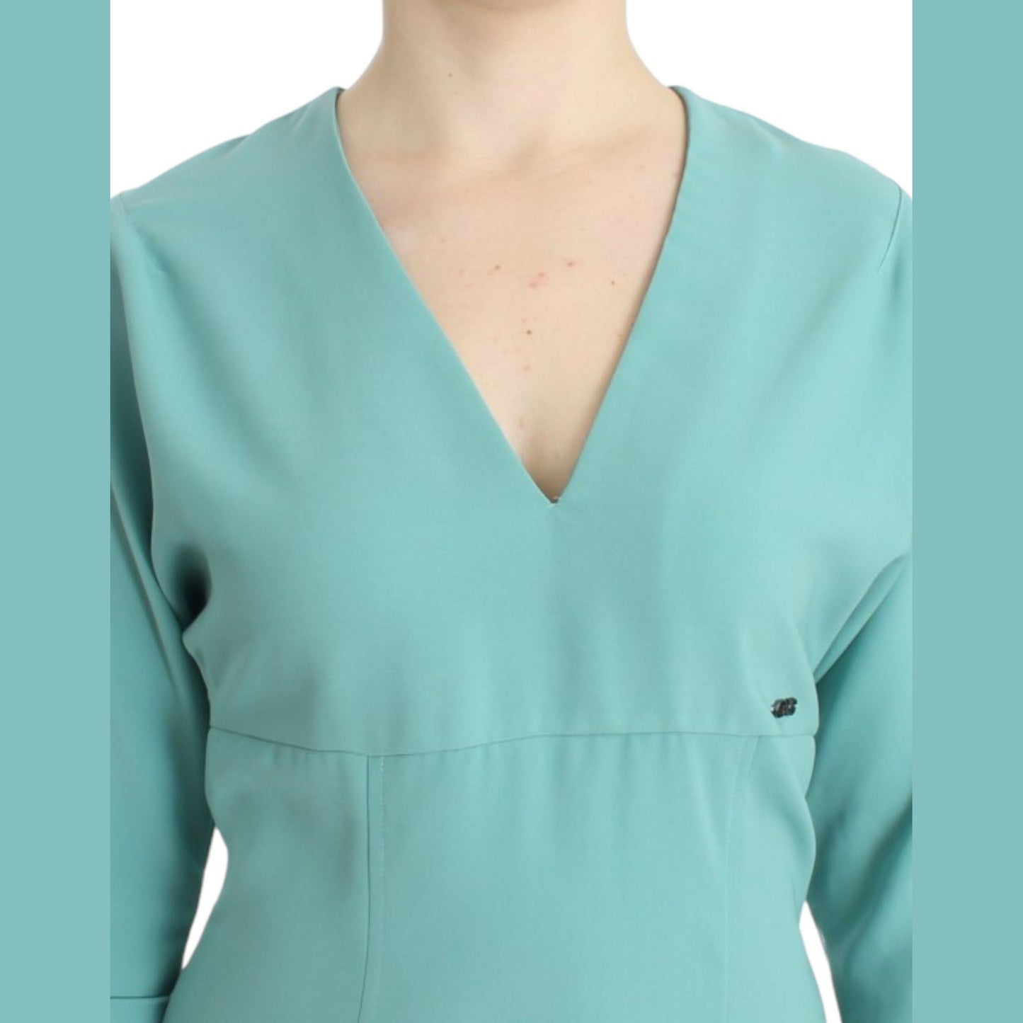 Costume National Green 3/4 sleeved sheath dress Costume National