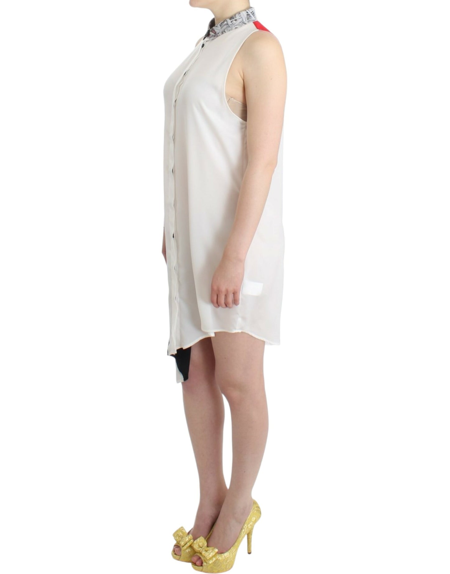 Costume National White shirt assymetric hem dress Costume National