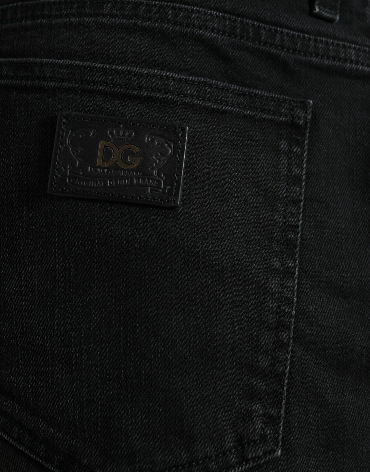 Dolce & Gabbana Black Cotton Stretch Bermuda Denim Shorts Dolce & Gabbana
