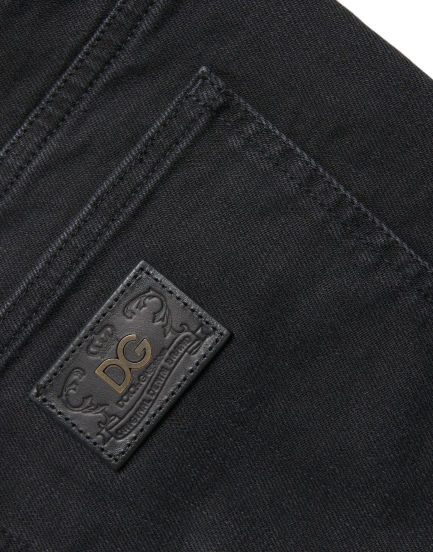 Dolce & Gabbana Black Cotton Stretch Bermuda Denim Shorts Dolce & Gabbana