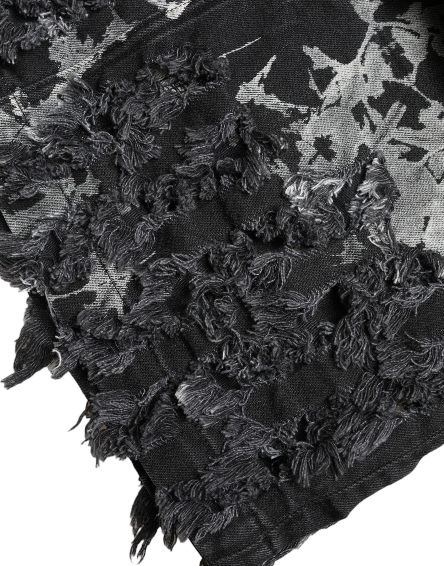 Dolce & Gabbana Black Gray Lace Cotton High Waist Denim Mini Skirt Dolce & Gabbana