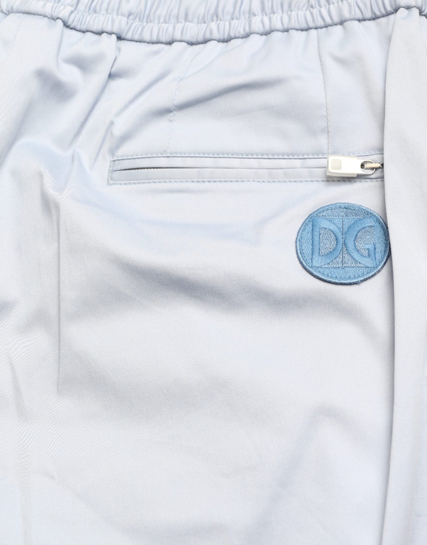 Dolce & Gabbana Light Blue Cotton Stretch Jogger Pants Dolce & Gabbana