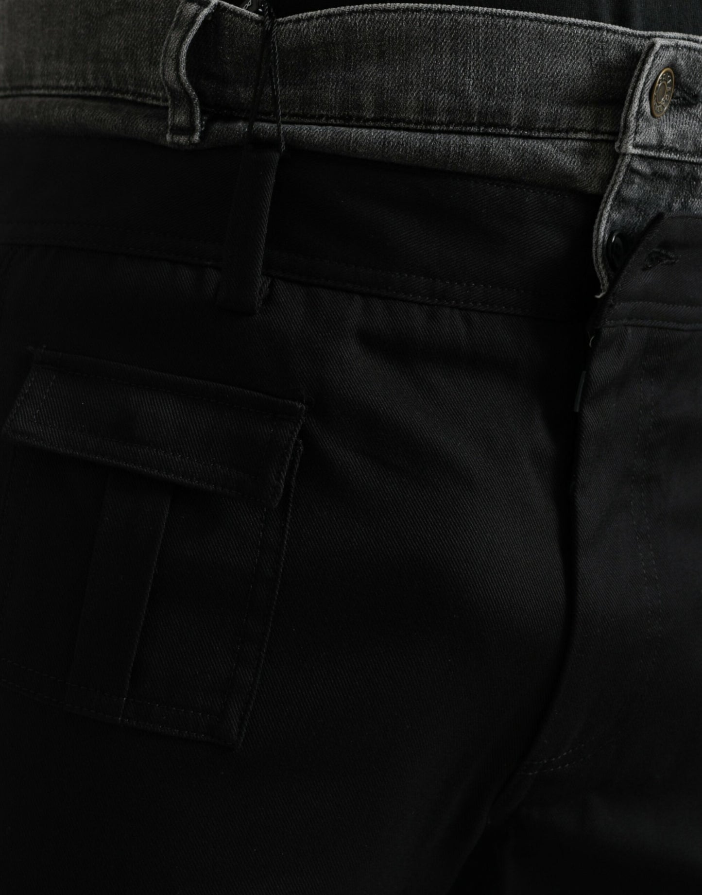 Dolce & Gabbana Black Gray Slim Cotton Denim Jeans Pants Dolce & Gabbana