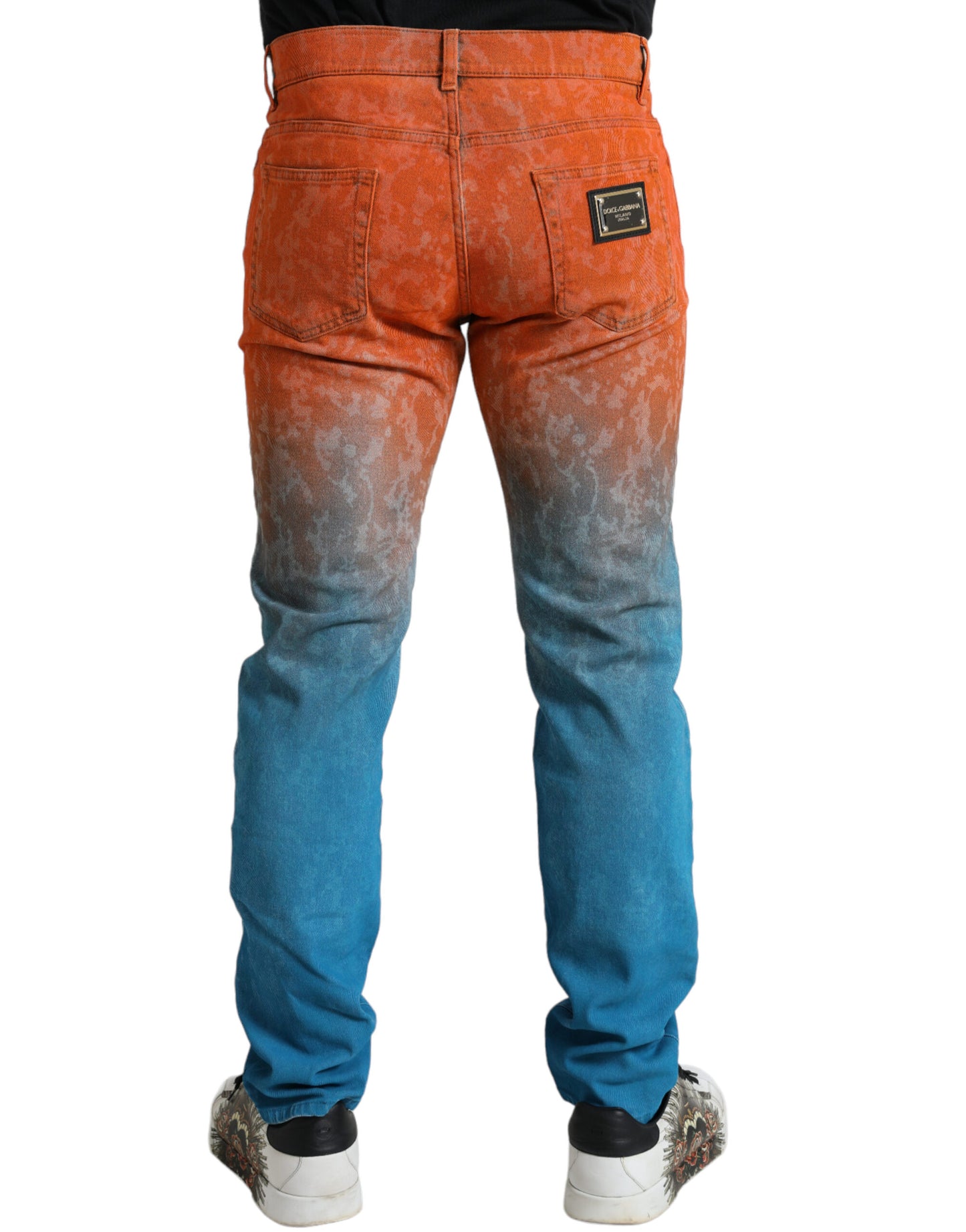 Dolce & Gabbana Multicolor Ombre Cotton Slim Fit Denim Jeans Dolce & Gabbana