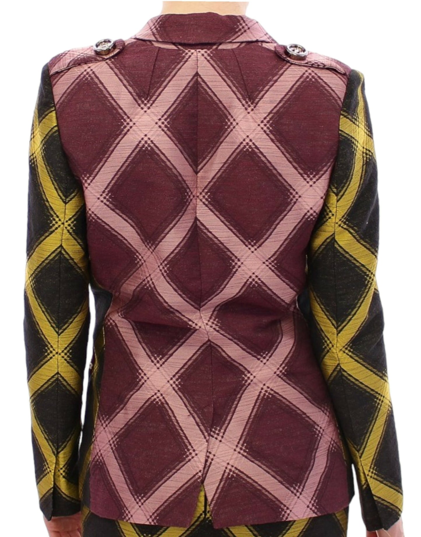 House of Holland Purple checkered blazer jacket House of Holland