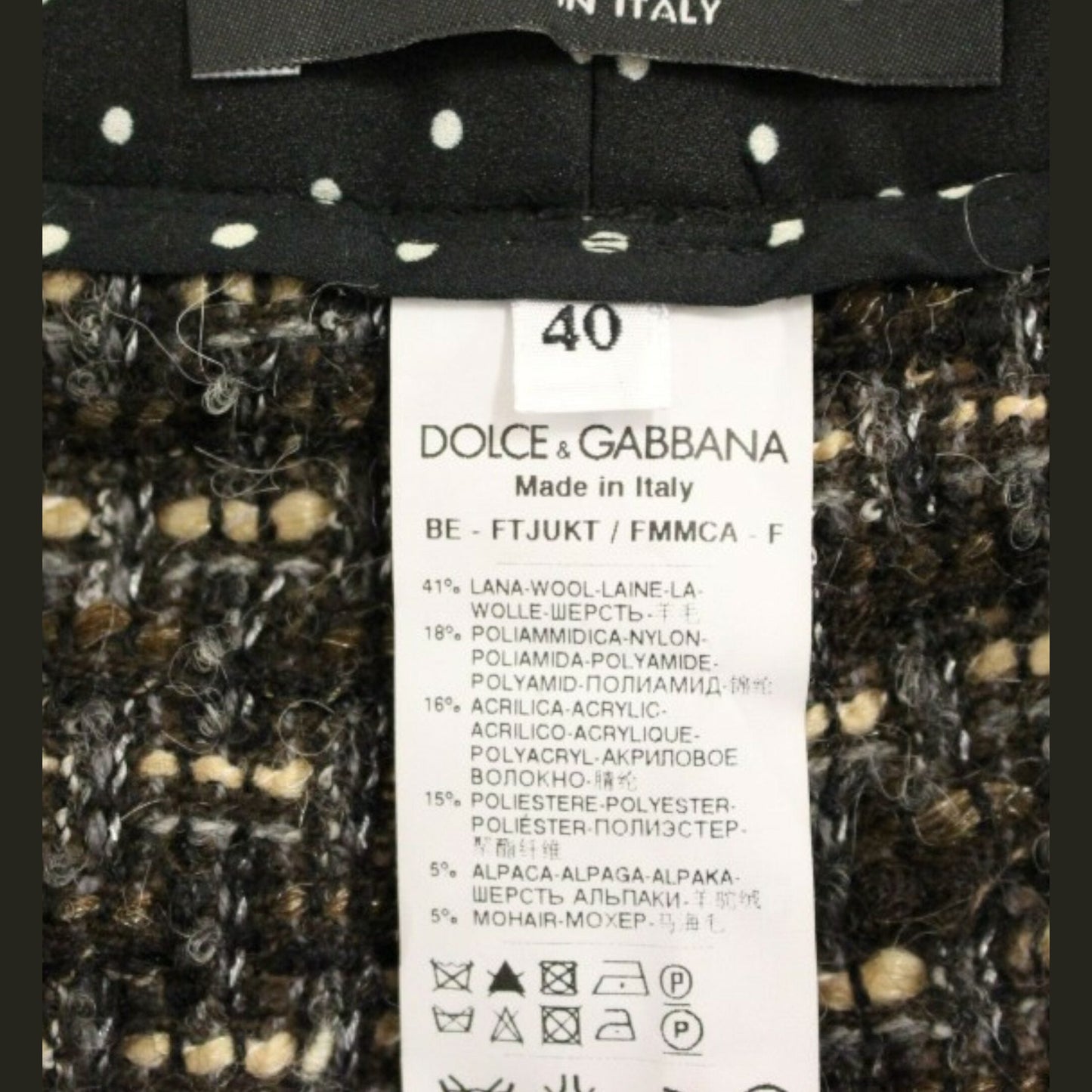 Dolce & Gabbana Multicolor wool shorts pants