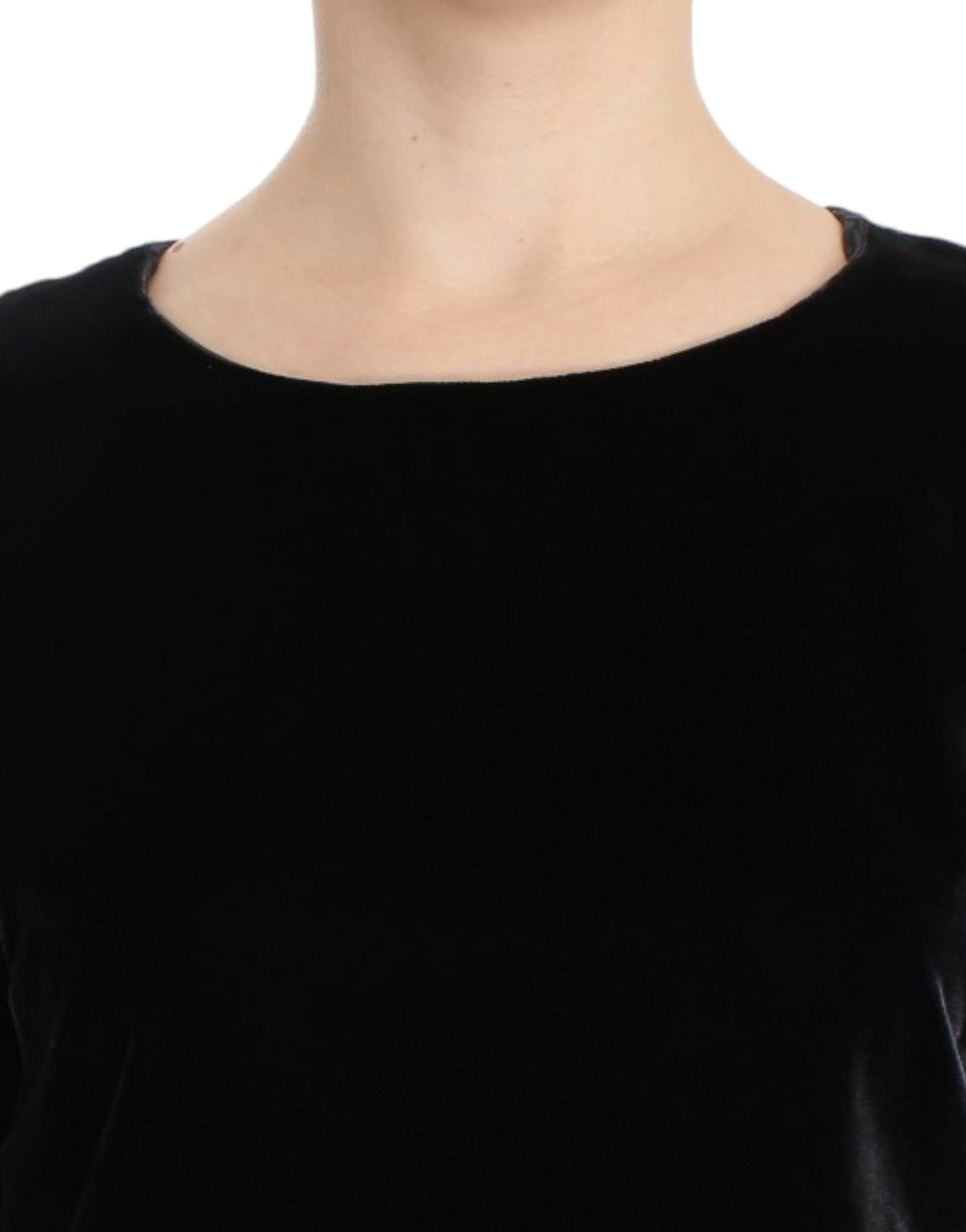 Dolce & Gabbana Black velvet shortsleeved blouse Dolce & Gabbana