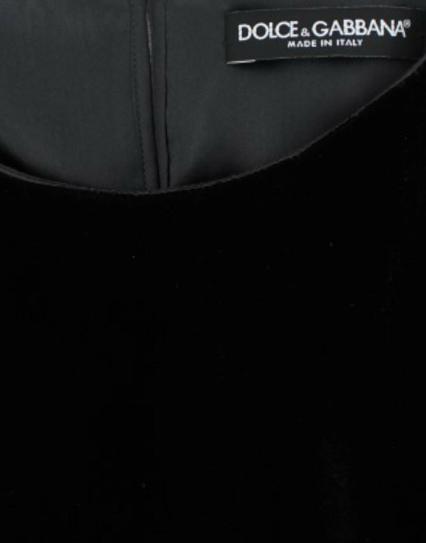 Dolce & Gabbana Black velvet shortsleeved blouse Dolce & Gabbana