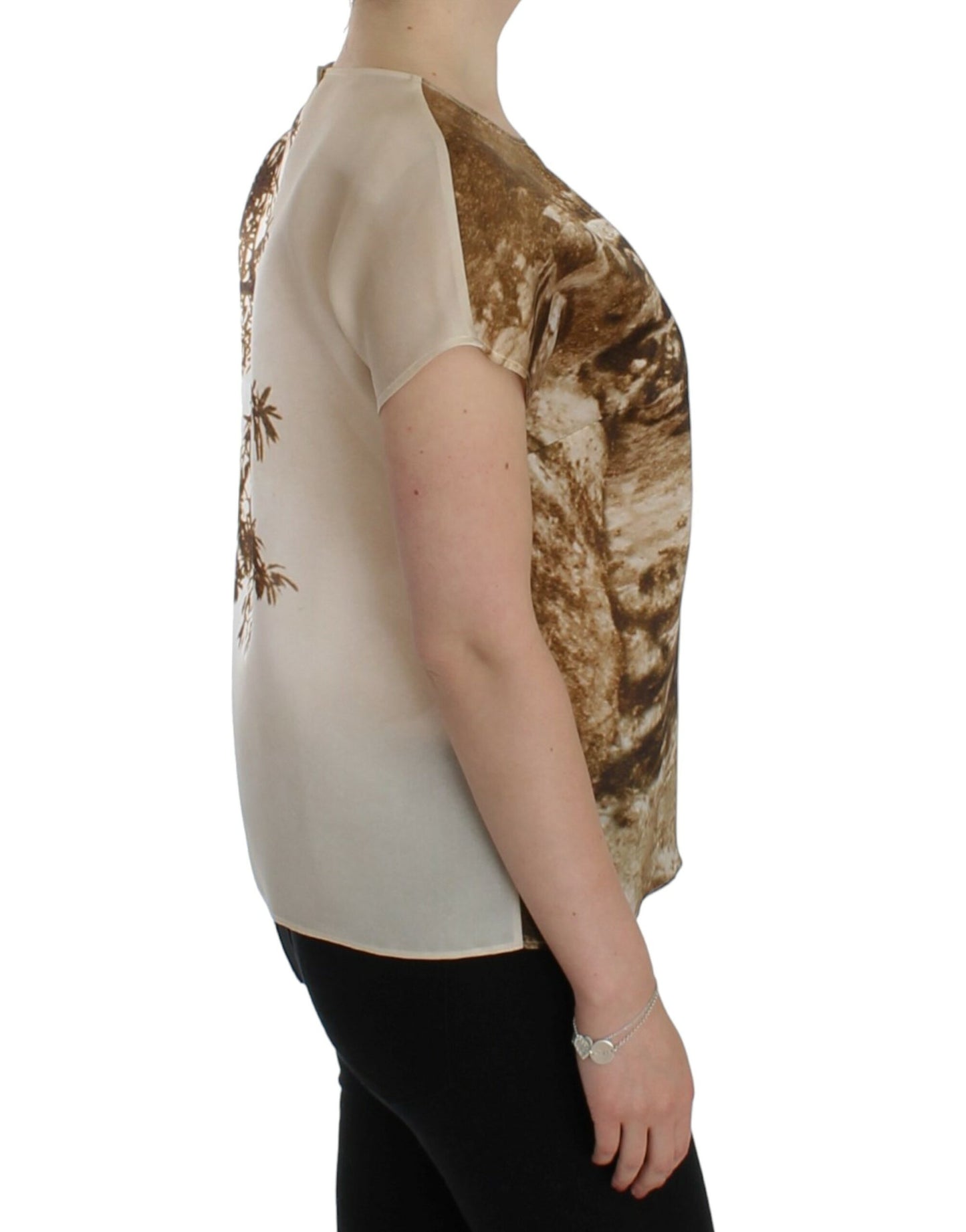 Dolce & Gabbana Brown Taormina silk blouse Dolce & Gabbana