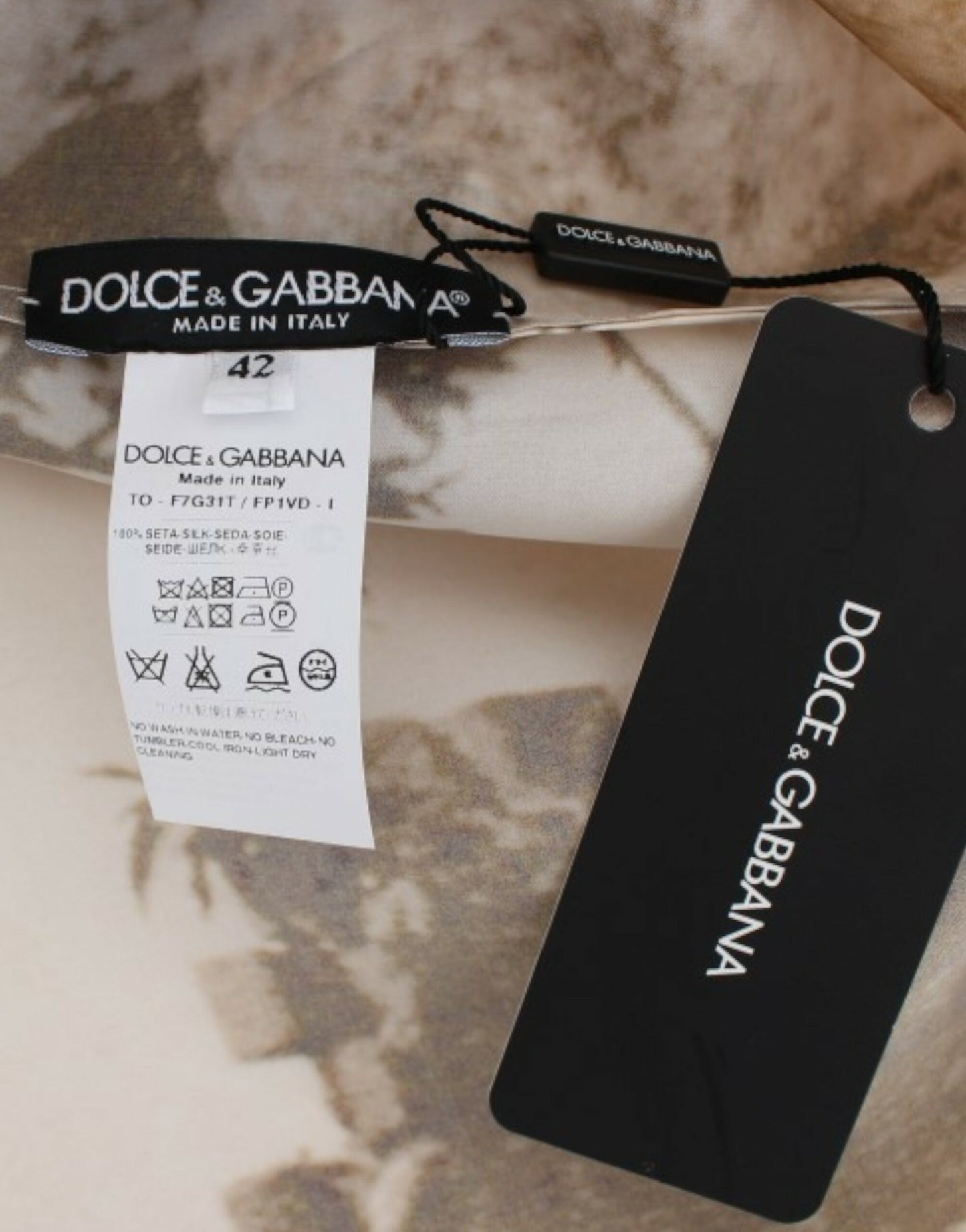 Dolce & Gabbana Brown Taormina silk blouse Dolce & Gabbana