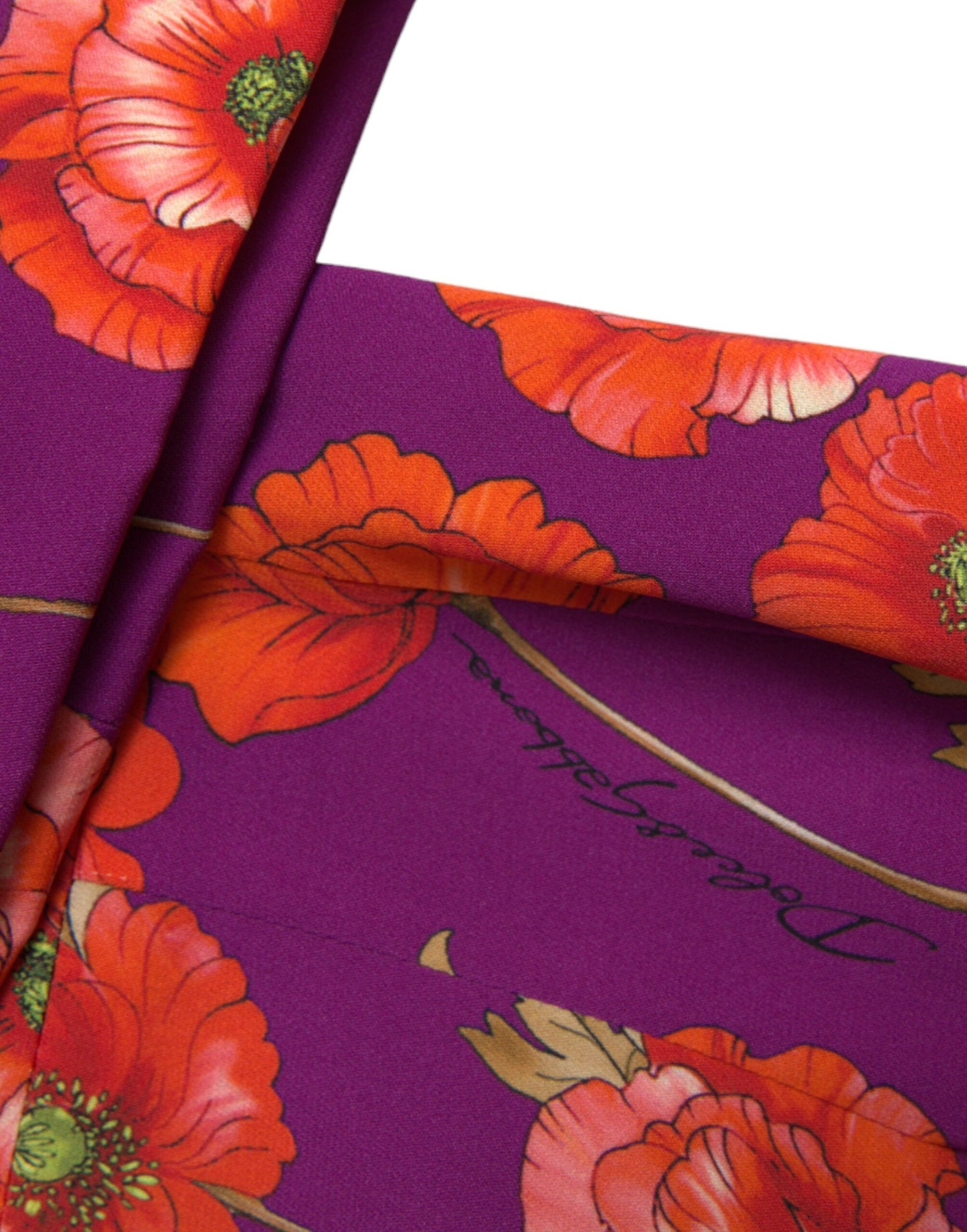 Dolce & Gabbana Multicolor Floral Poppy Print Sheath Dress Dolce & Gabbana