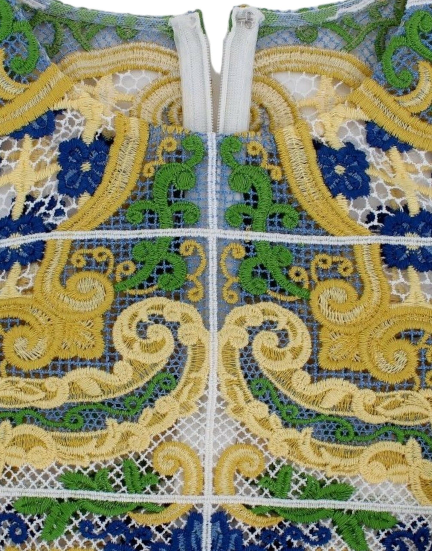 Dolce & Gabbana Multicolor Majolica Embroidered Sweater Dolce & Gabbana