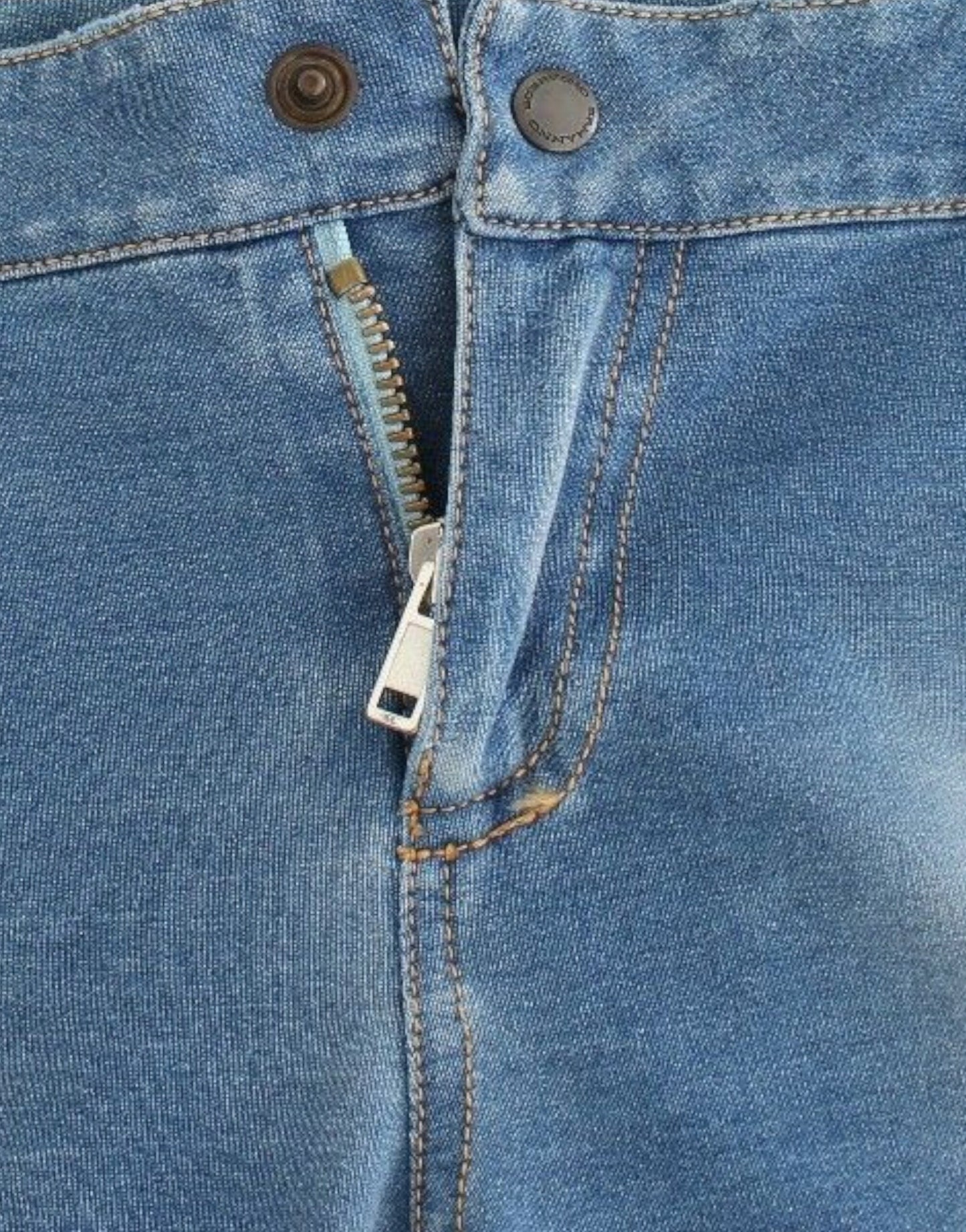 Ermanno Scervino Beachwear Blue Jeans Capri Pants Cropped Ermanno Scervino