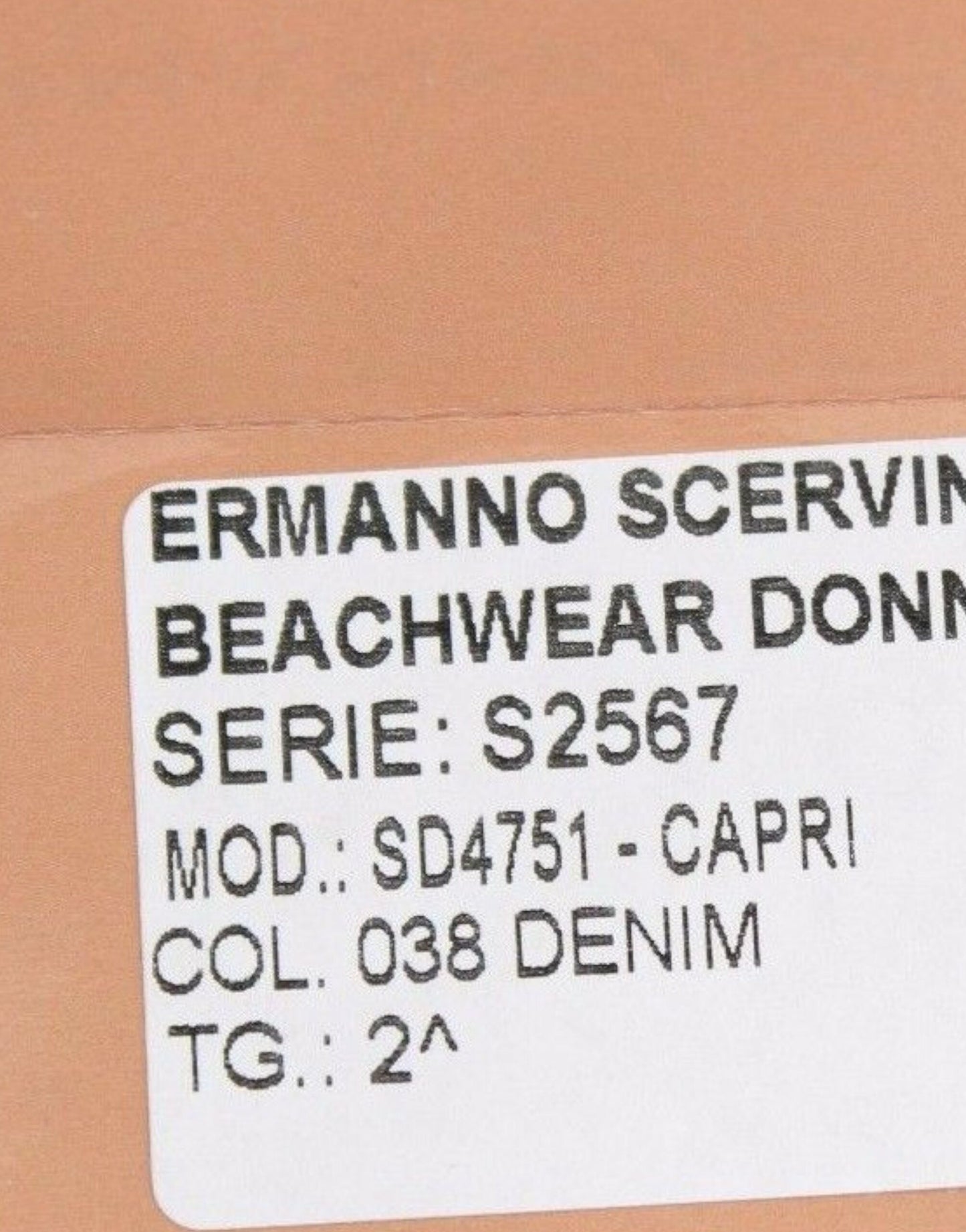 Ermanno Scervino Beachwear Blue Jeans Capri Pants Cropped Ermanno Scervino