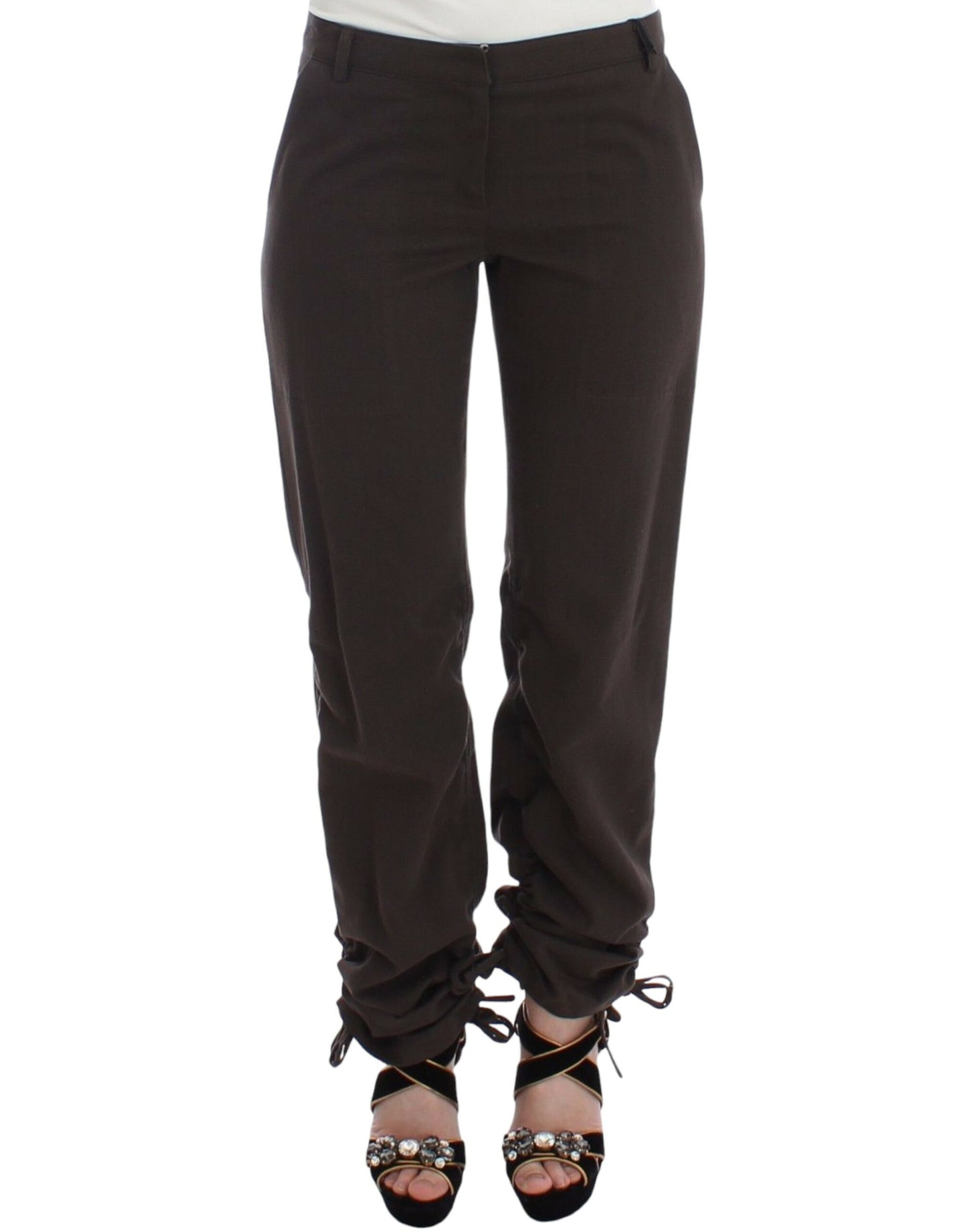 Ermanno Scervino Brown Chinos Casual Dress Pants Khakis Ermanno Scervino