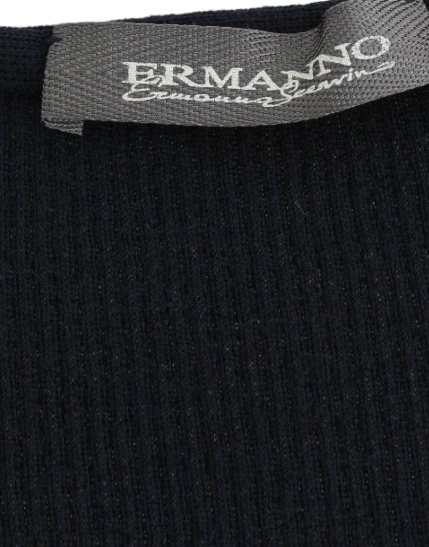 Ermanno Scervino Blue Knitted Wool Stretch Sweater Top Ermanno Scervino
