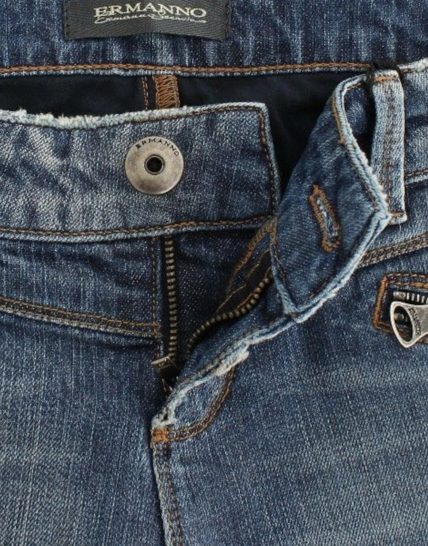 Ermanno Scervino Blue Slim Jeans Denim Pants Straight Stretch Ermanno Scervino