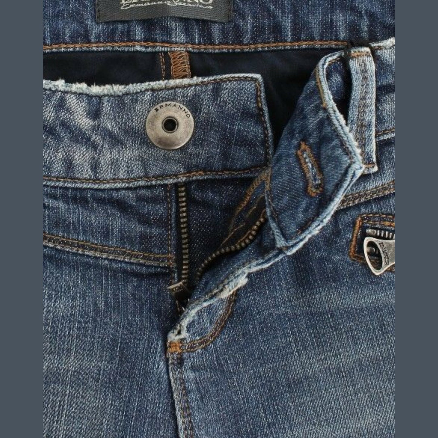 Ermanno Scervino Blue Slim Jeans Denim Pants Straight Stretch