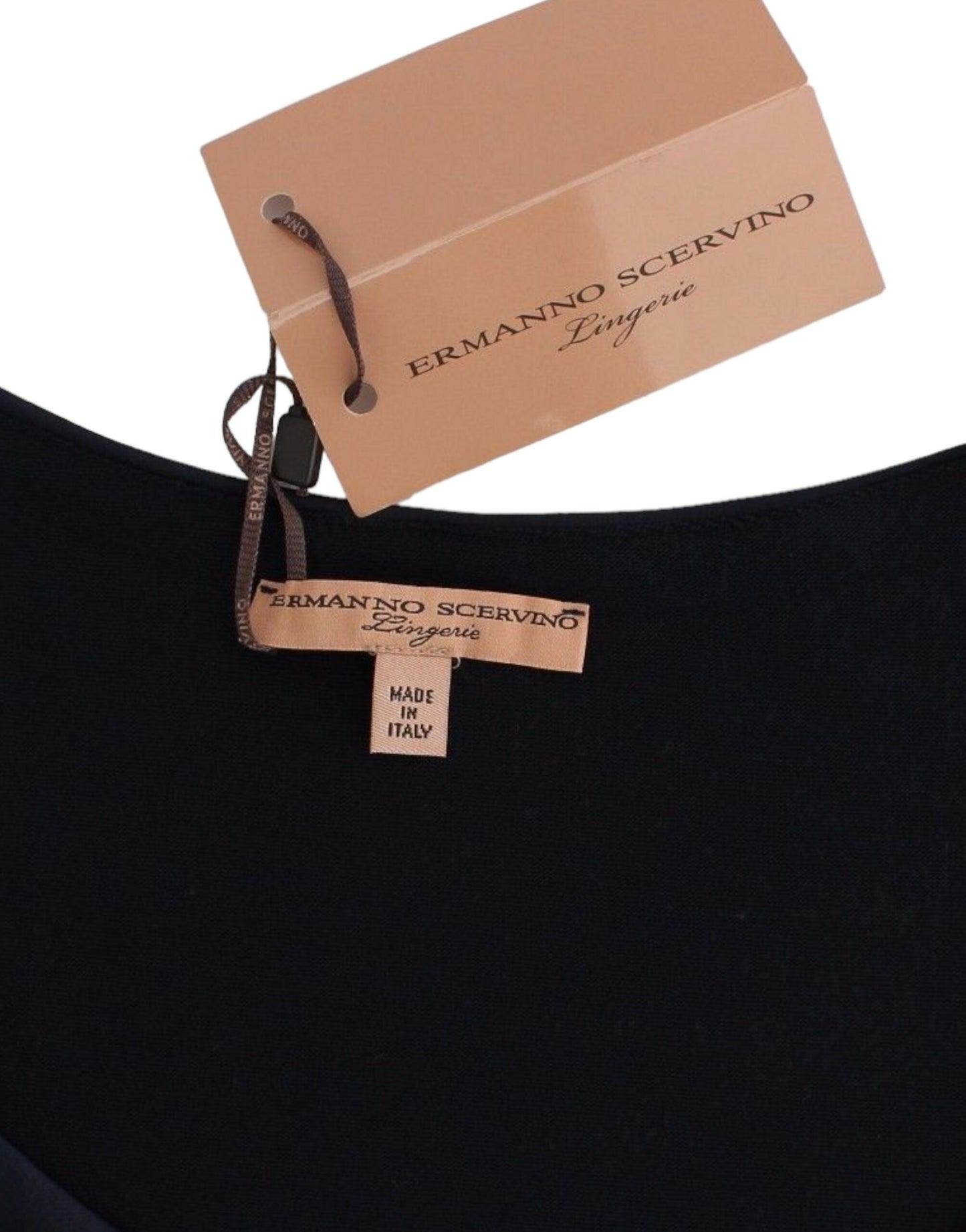 Ermanno Scervino Lingerie Blue Top Blouse Jumper Lace Rayon Ermanno Scervino